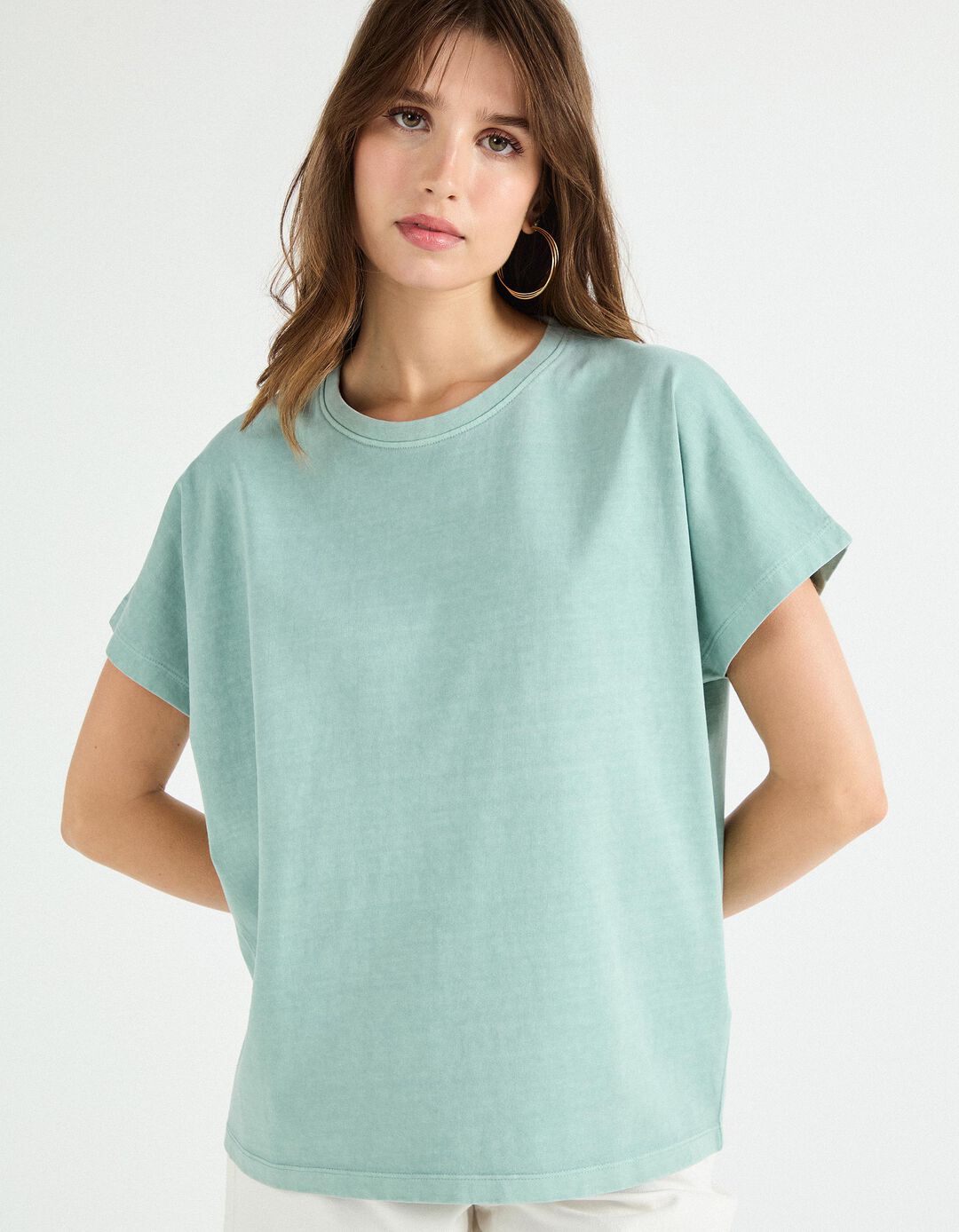 T-shirt, Mulher, Verde Claro