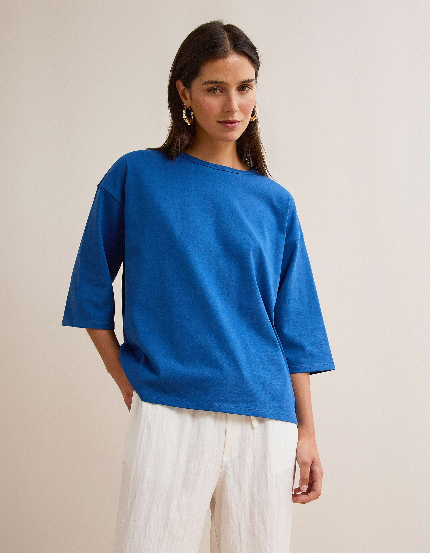 Comprar Online T-shirt Manga Curta, Mulher, Azul