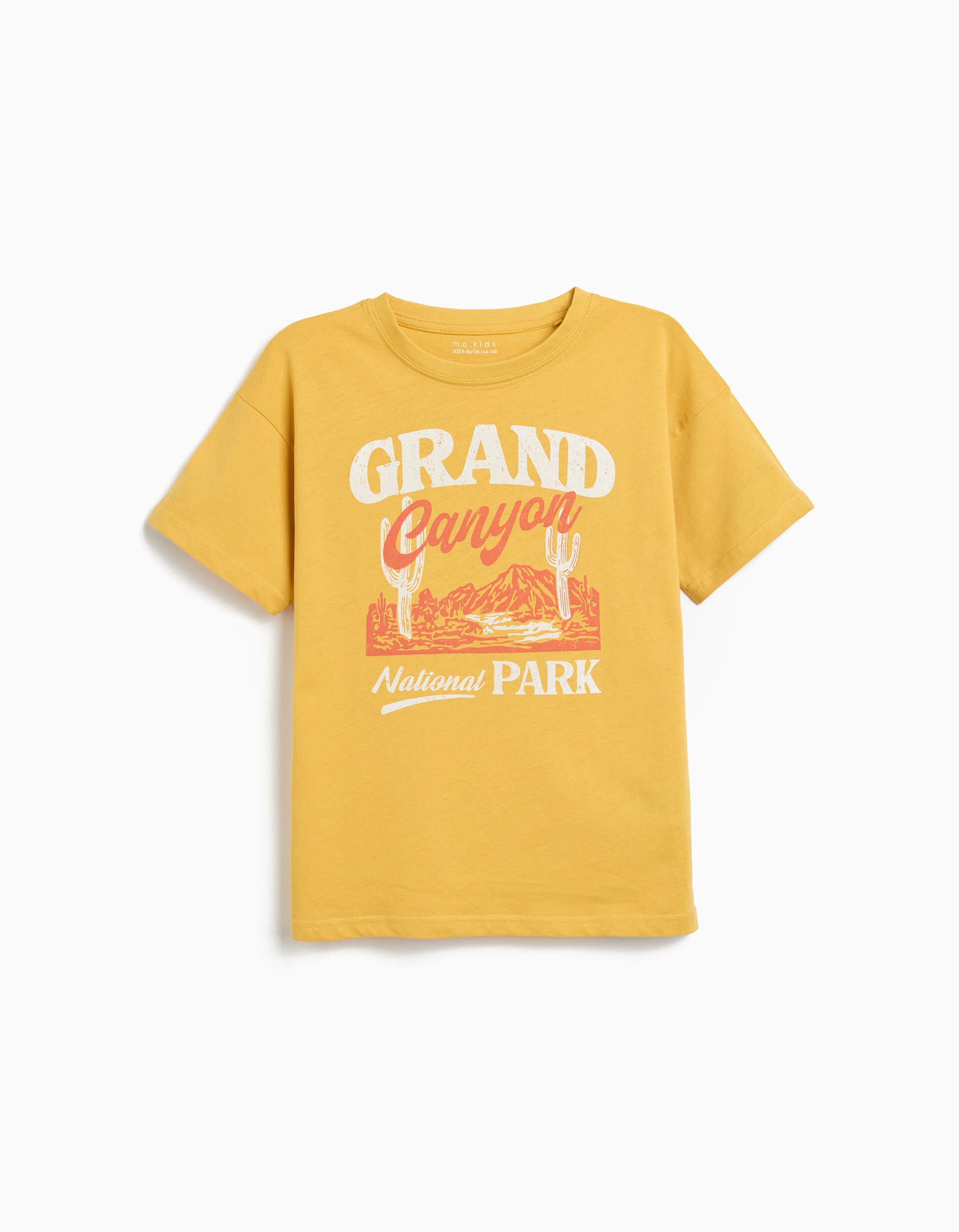 Comprar Online T-shirt Print, Menino, Amarelo Escuro