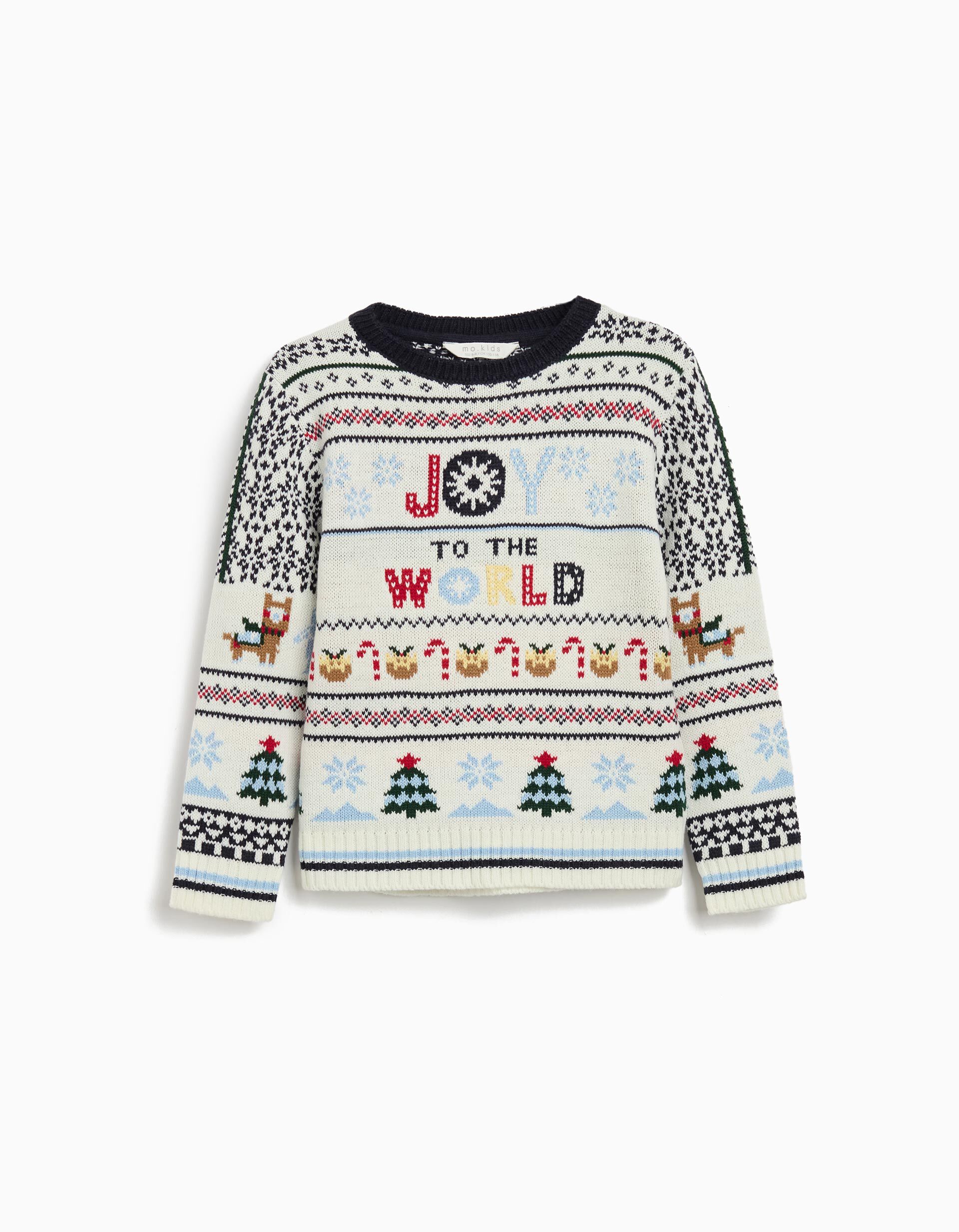 Comprar Online Camisola Malha Natal, Menino, Bege Claro