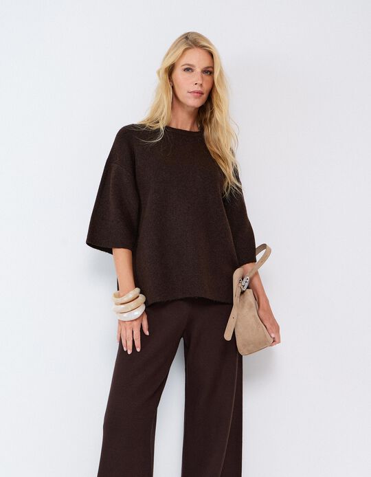 Comprar Online Camisola De Malha, Mulher, Castanho Escuro