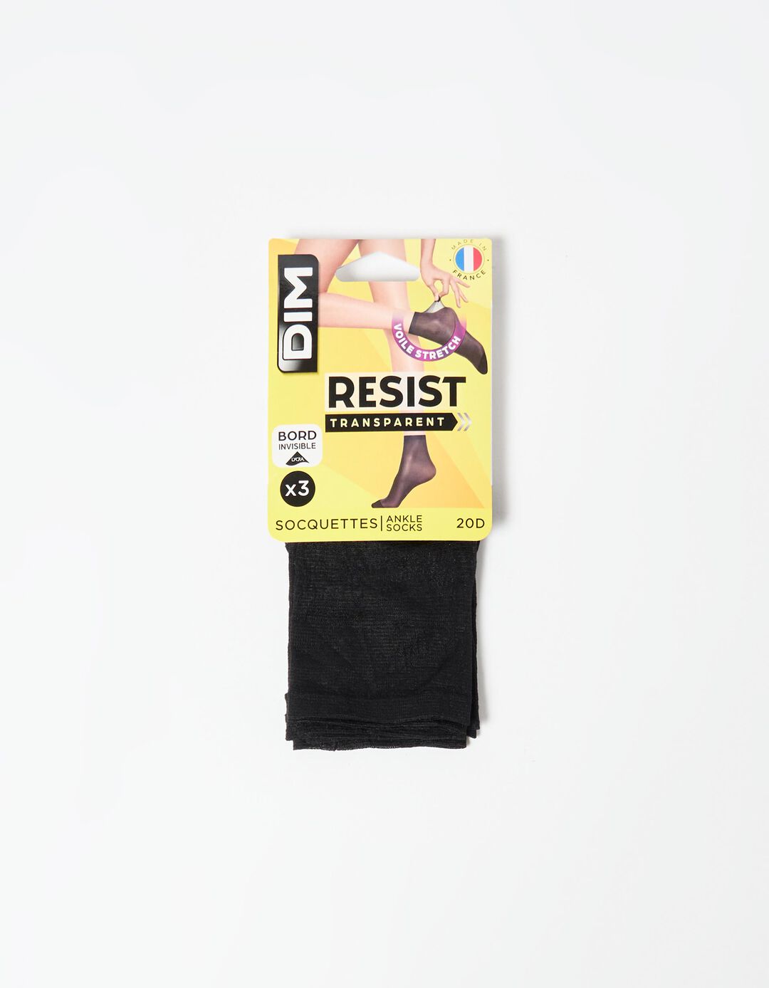 3 Pairs of 'DIM' Socks, Women, Black