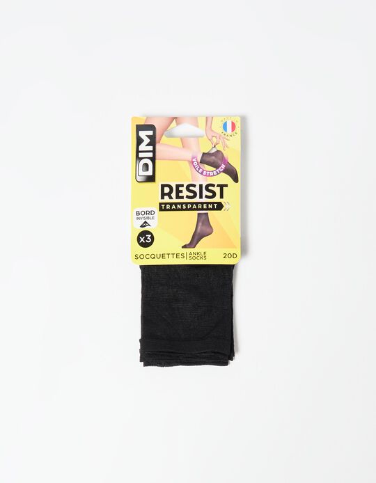 Comprar Online 3 Pairs of 'DIM' Socks, Women, Black