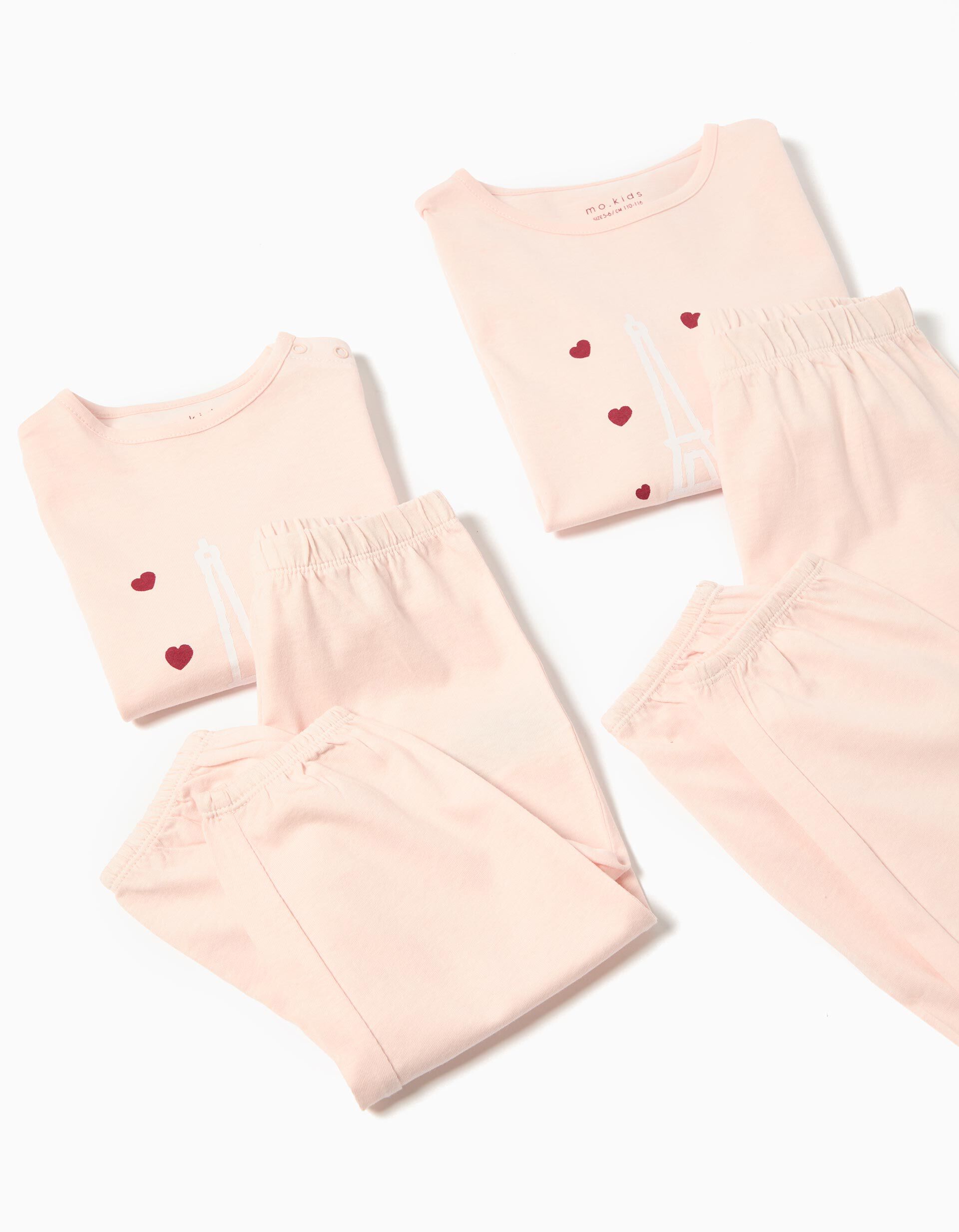 Comprar Online Pijama Jersey, Menina, Rosa Claro 