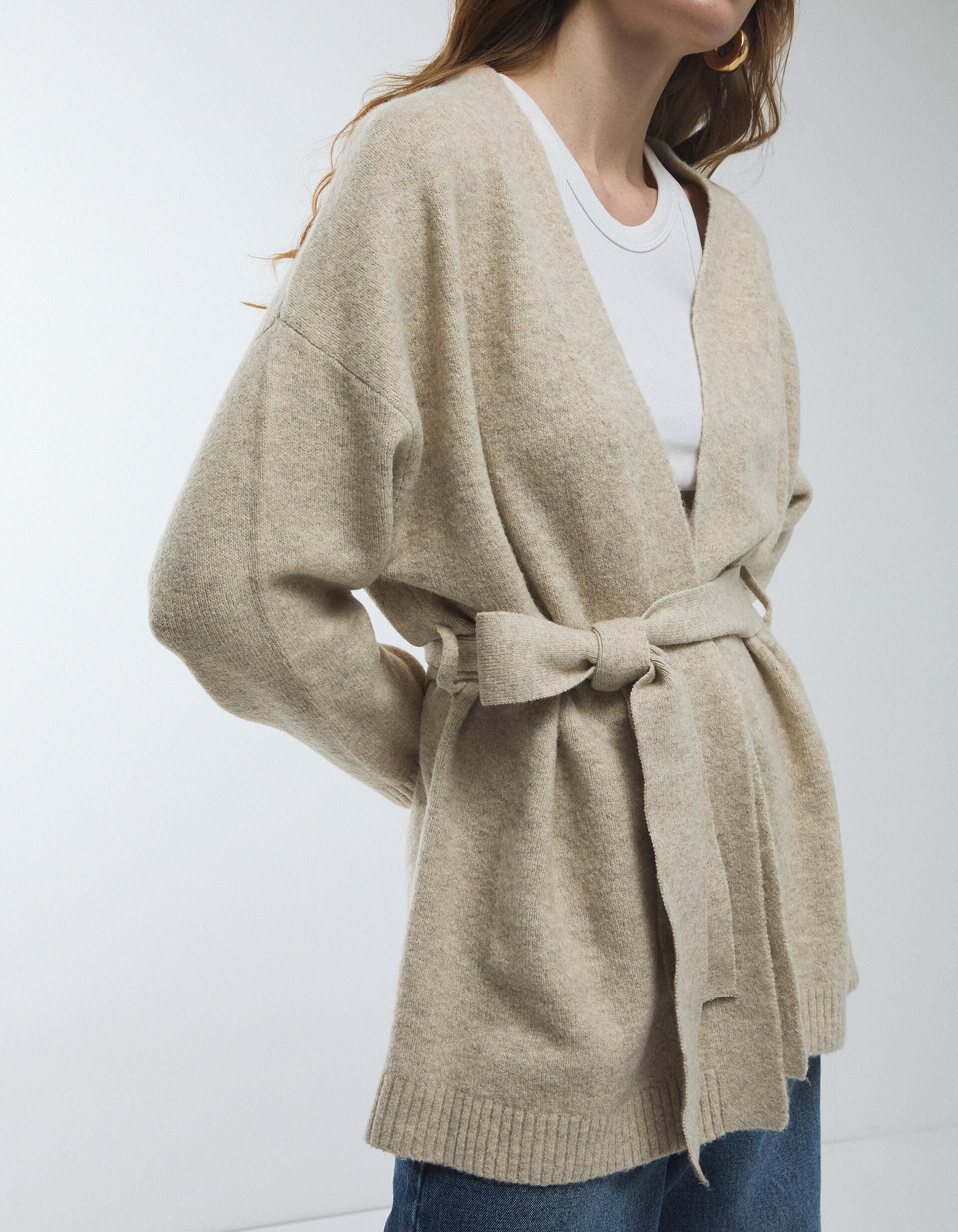 Comprar Online Casaco com L&atilde;, Mulher, Bege Claro