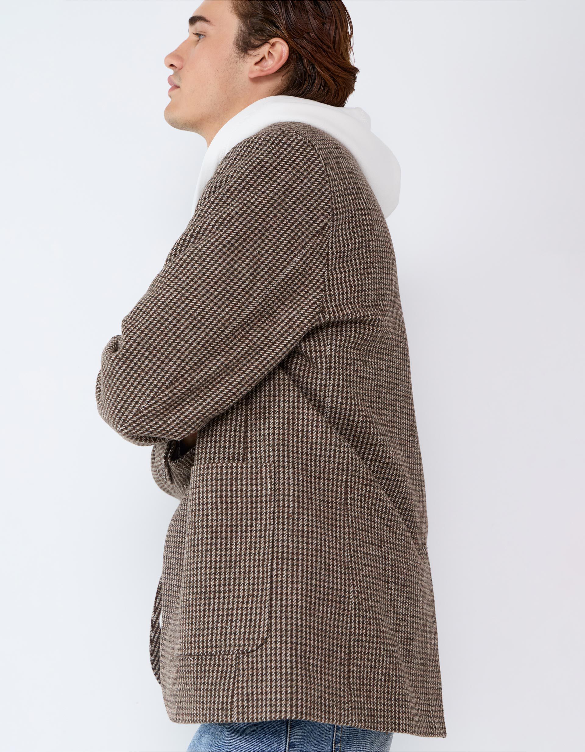 Comprar Online Blazer Xadrez, Homem, Castanho Escuro