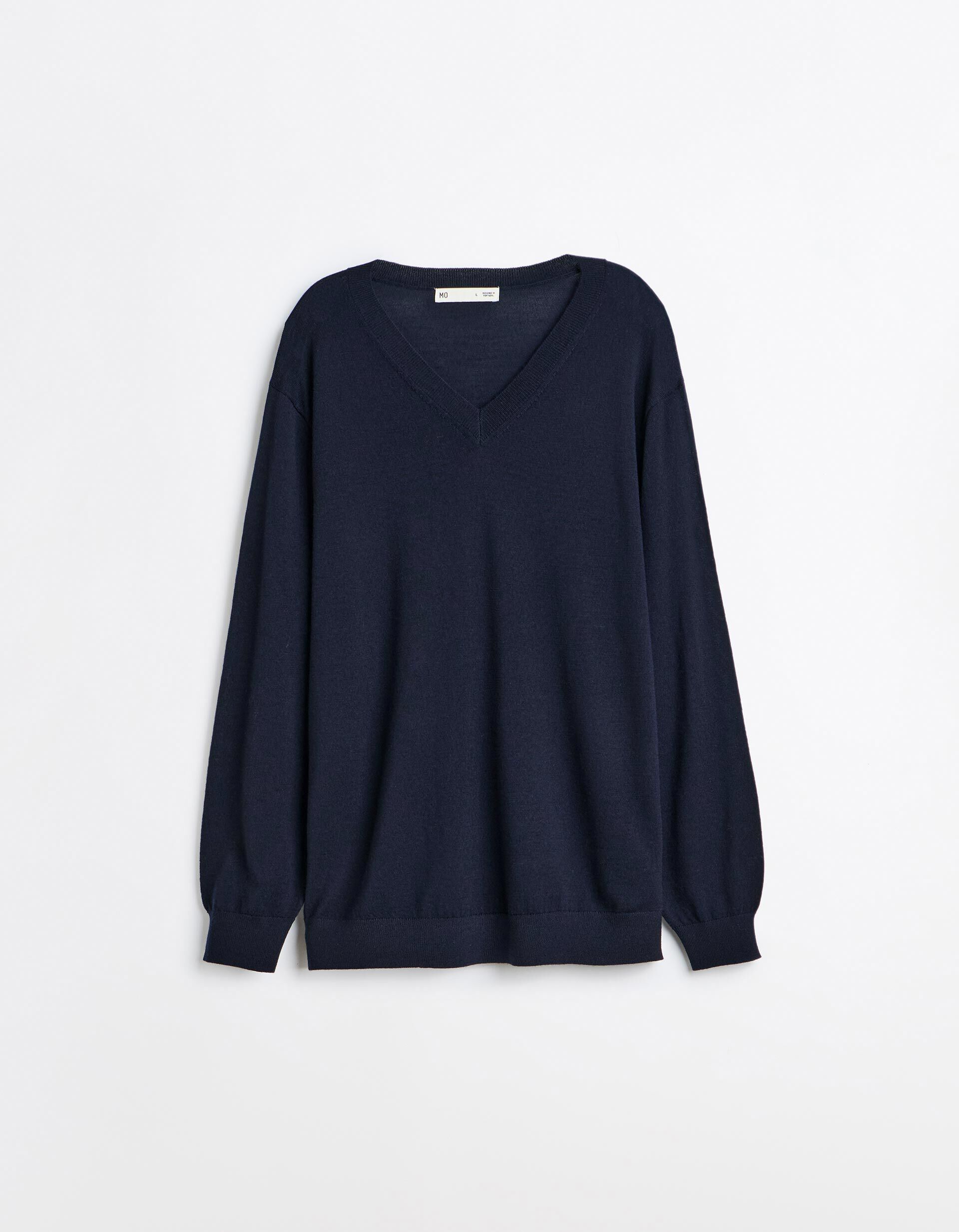 Comprar Online Camisola De L&atilde; Merino, Homem, Azul Escuro
