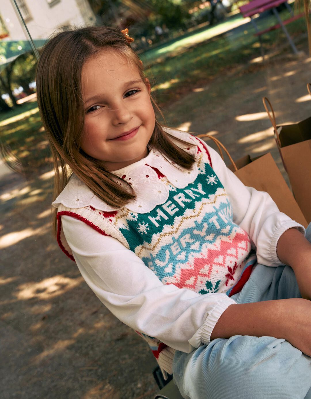 Colete De Natal, Menina, Cru