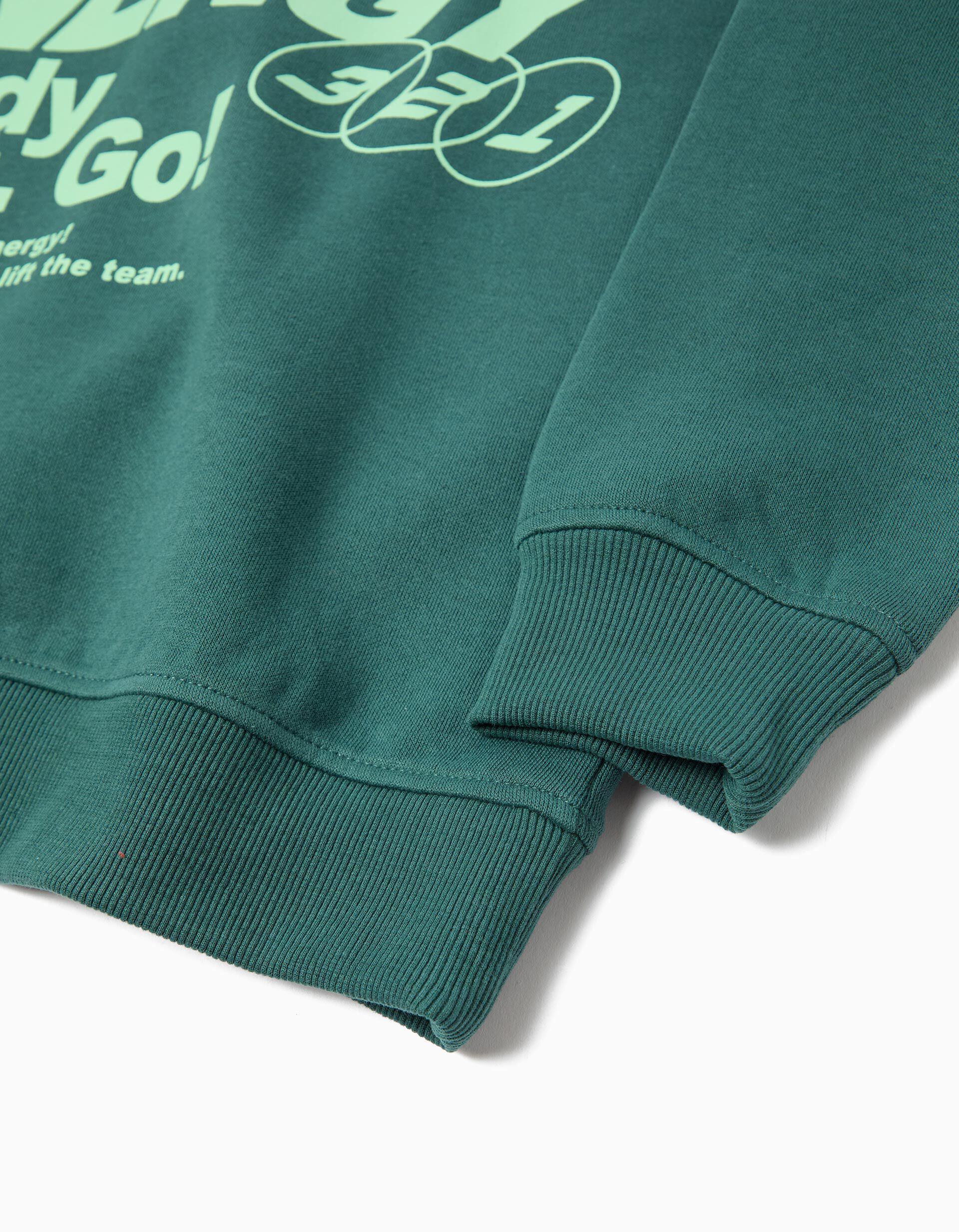 Comprar Online Sweatshirt de Felpa, Menino, Verde Escuro