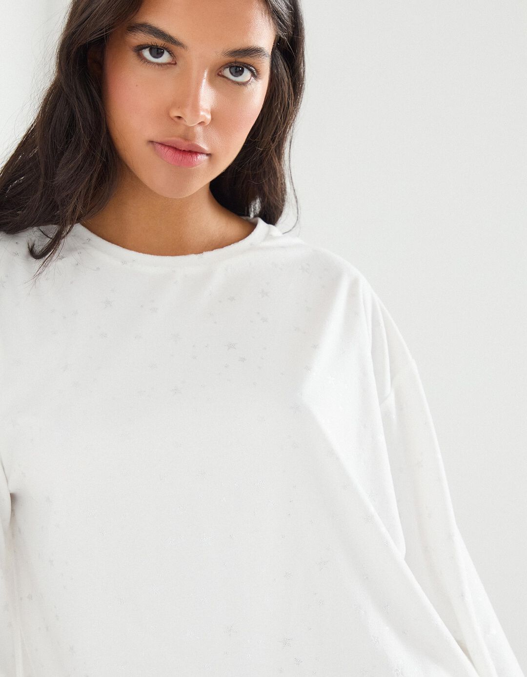 Pijama Veludo, Mulher, Branco