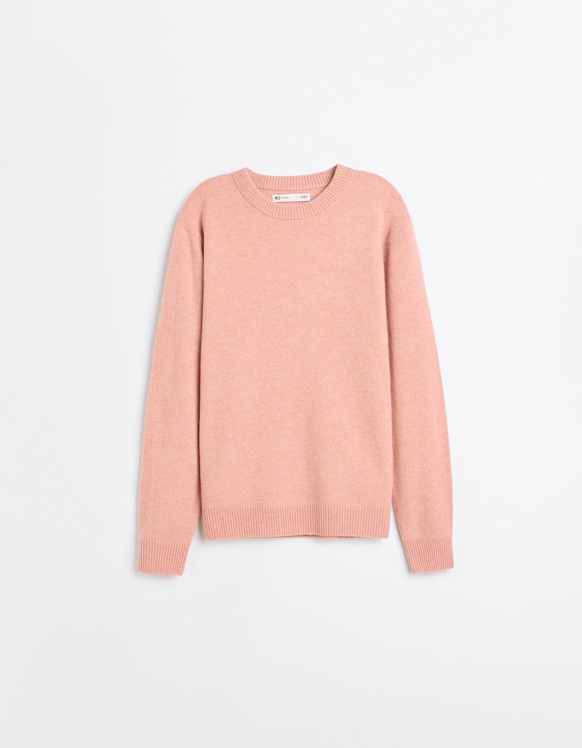 Comprar Online Camisola Com Mistura De L&atilde;, Homem, Rosa