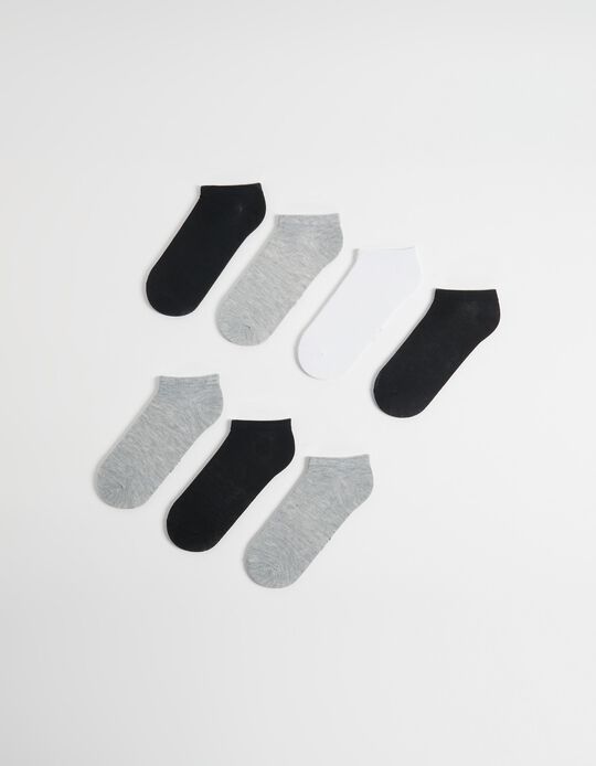 Comprar Online Pack 7 Pares de Meias Tornozelo, Mulher, Multicor