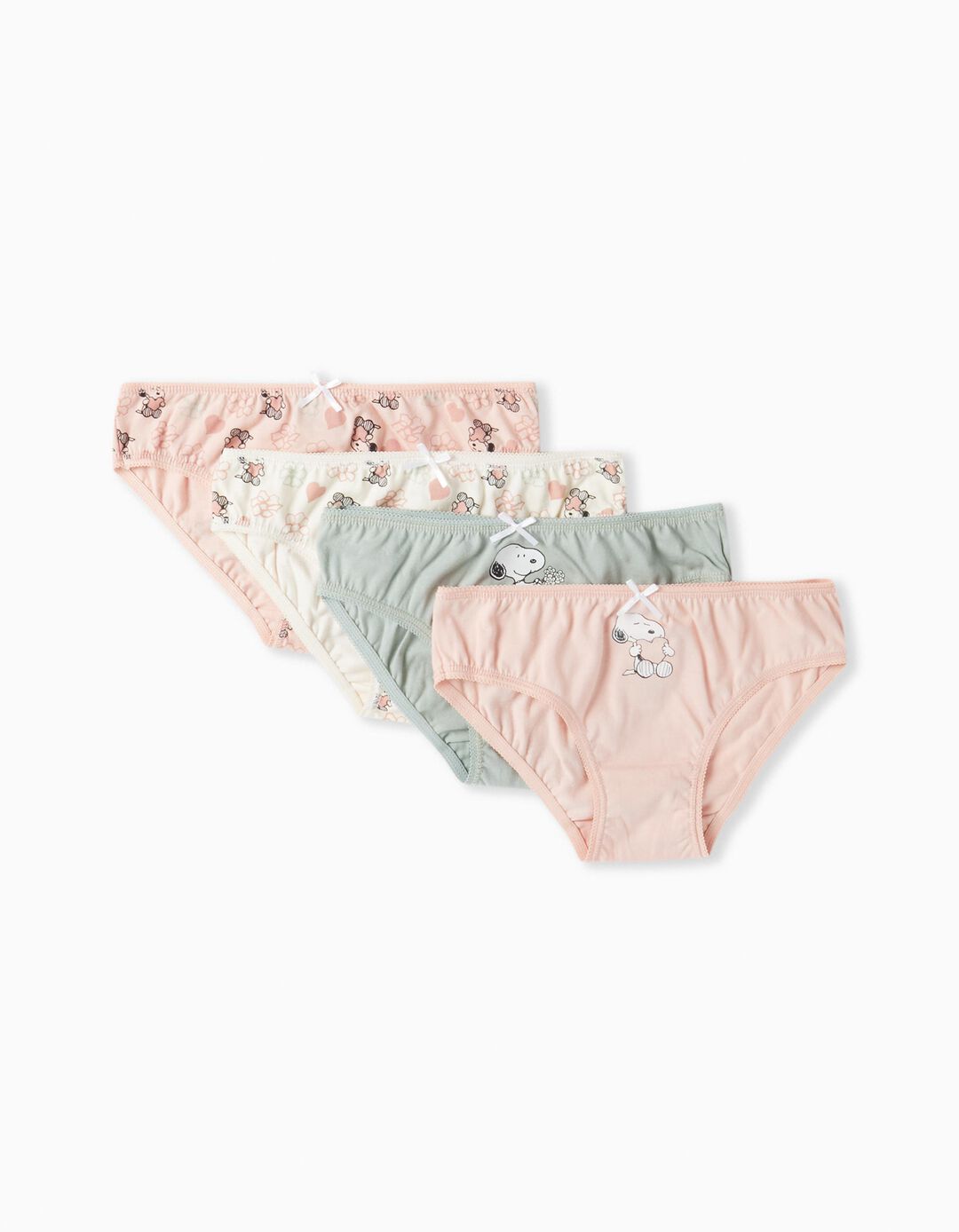 Pack 4 'Snoopy' Briefs, Girl, Multicolor