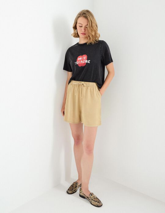 Comprar Online Calções Liocel, Mulher, Bege Claro