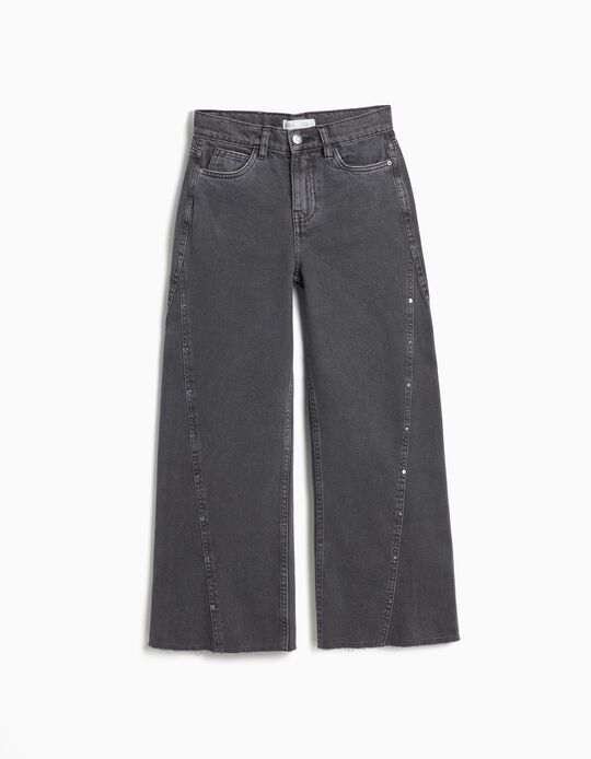 Comprar Online Cal&ccedil;as de Ganga 'Wide Leg', Menina, Cinzento Escuro