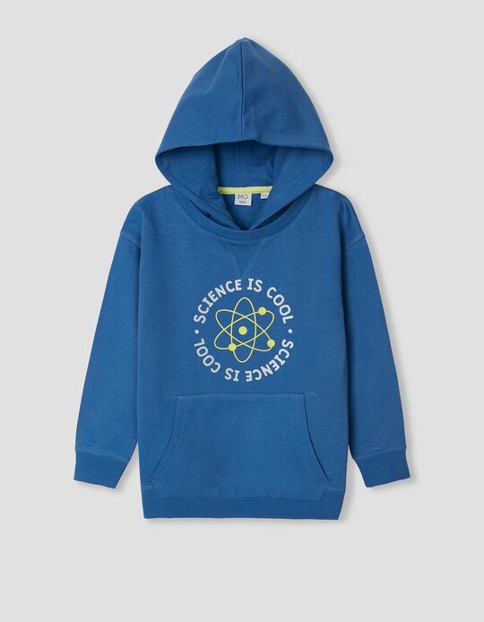 Sweatshirt com Capuz, Criança, Azul