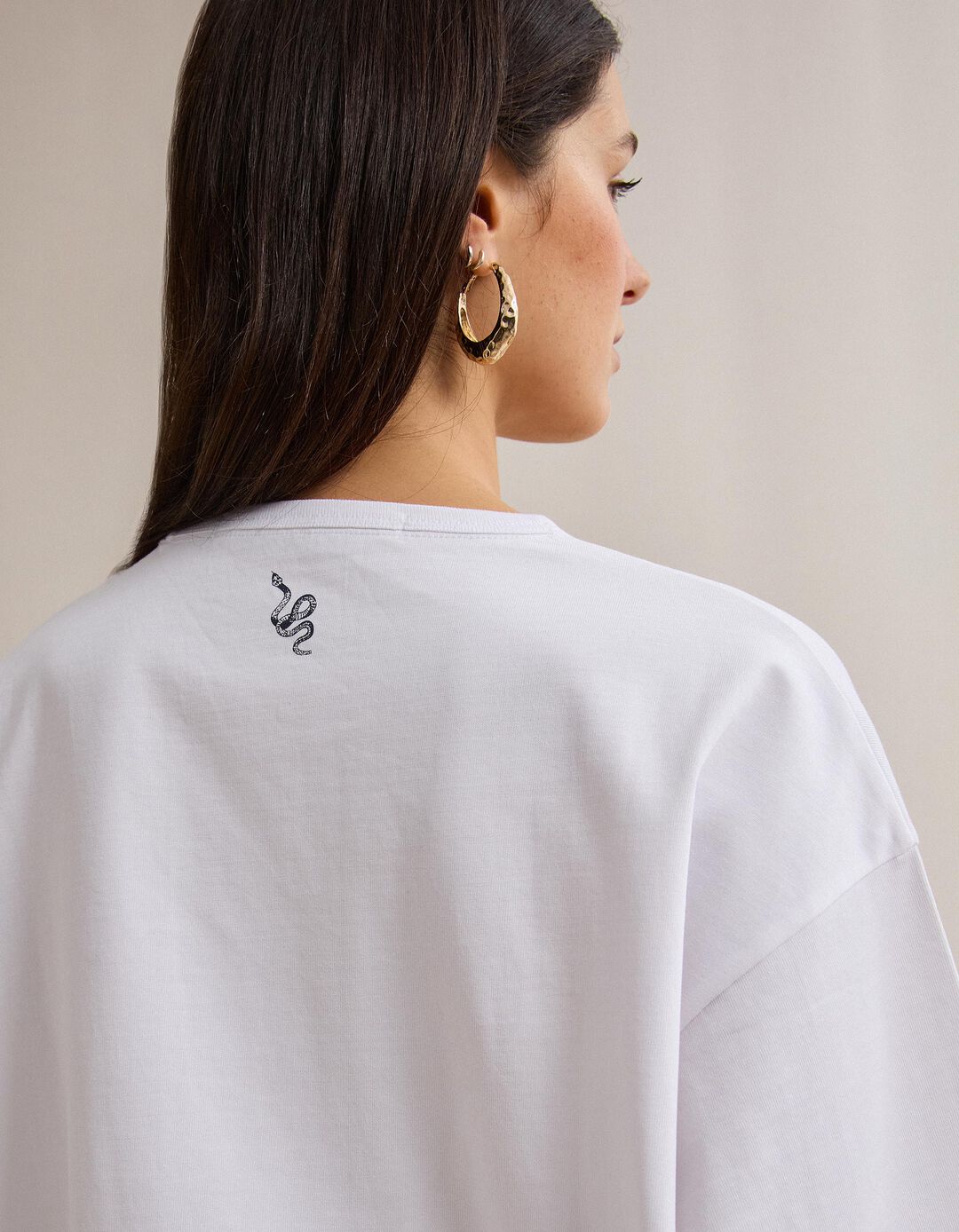 T-shirt Estampada, Mulher, Branco