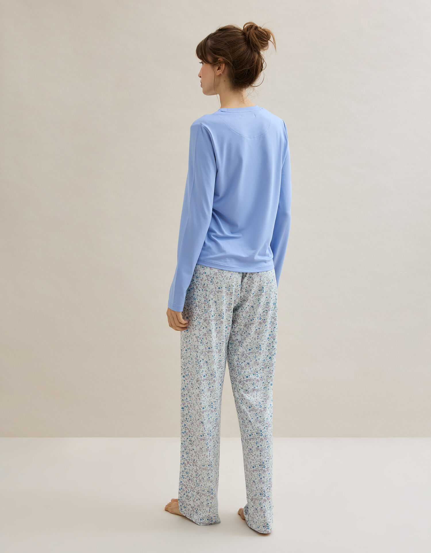 Comprar Online Pijama Flores, Mulher, Azul Claro 
