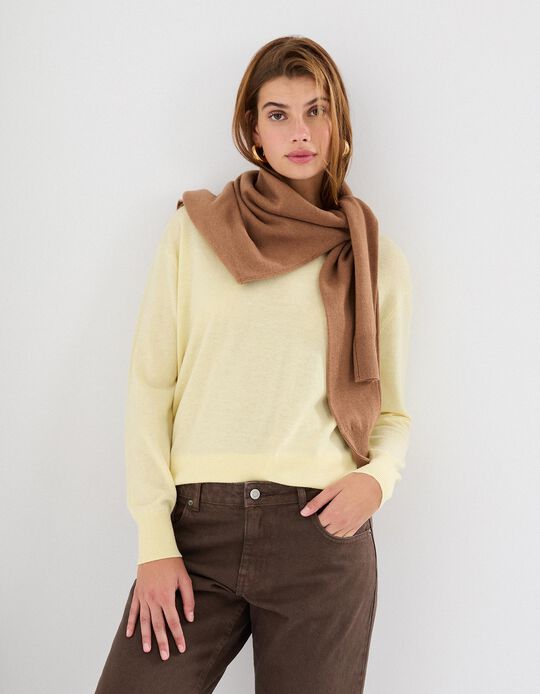 Comprar Online Camisola de Lã com Caxemira, Mulher, Amarelo Claro