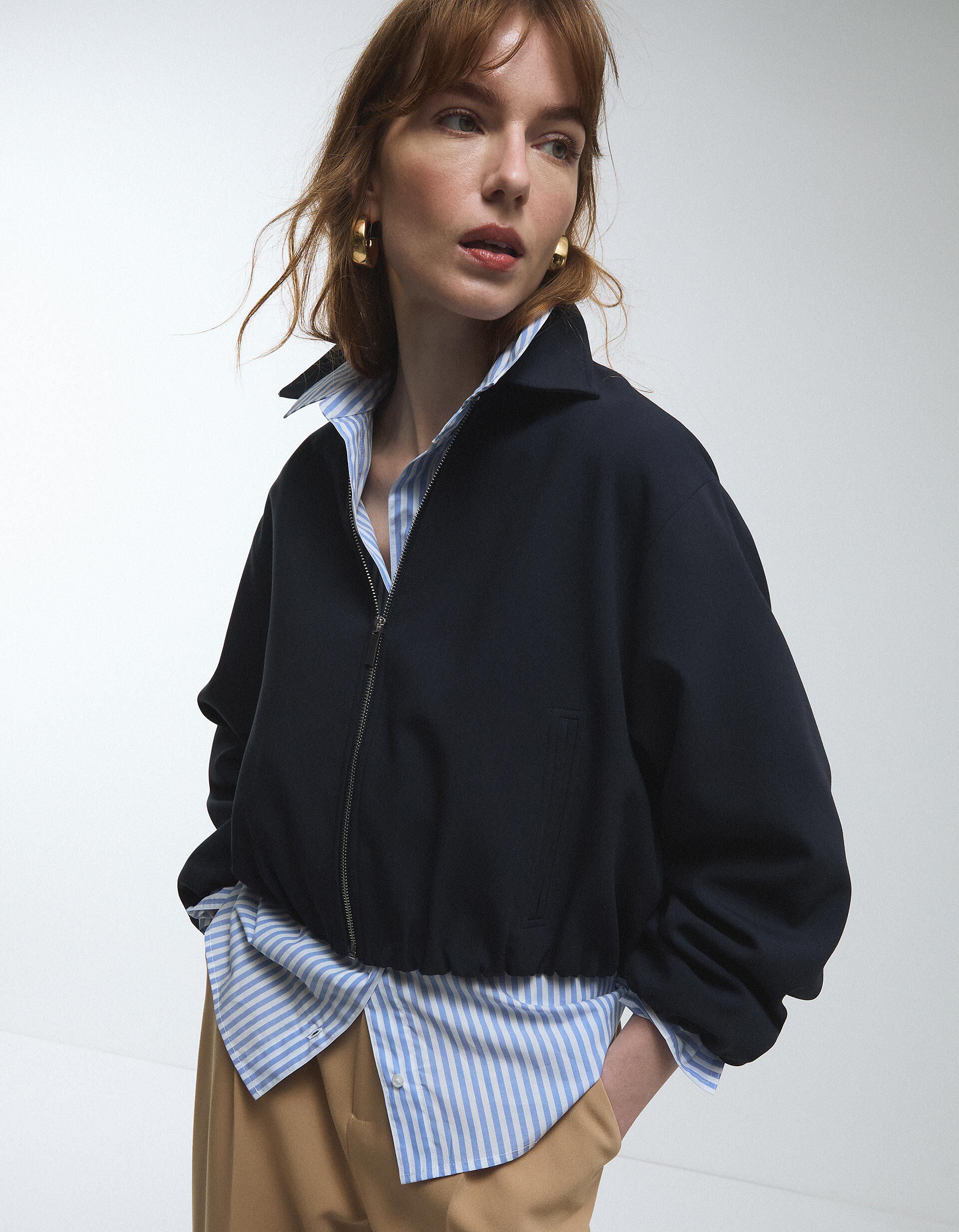 Comprar Online Casaco Bomber, Mulher, Azul Escuro