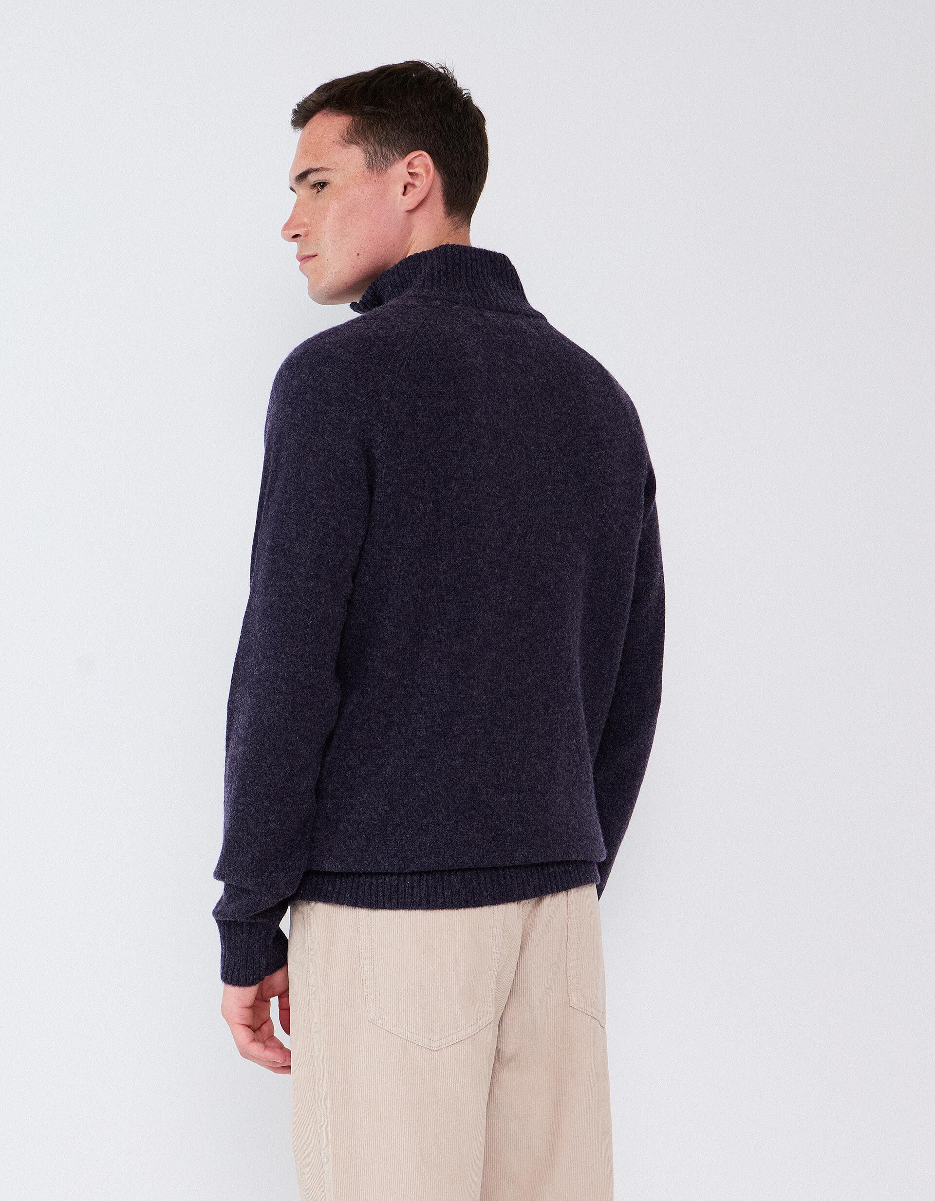 Comprar Online Camisola Com Mistura De L&atilde;, Homem, Azul Escuro