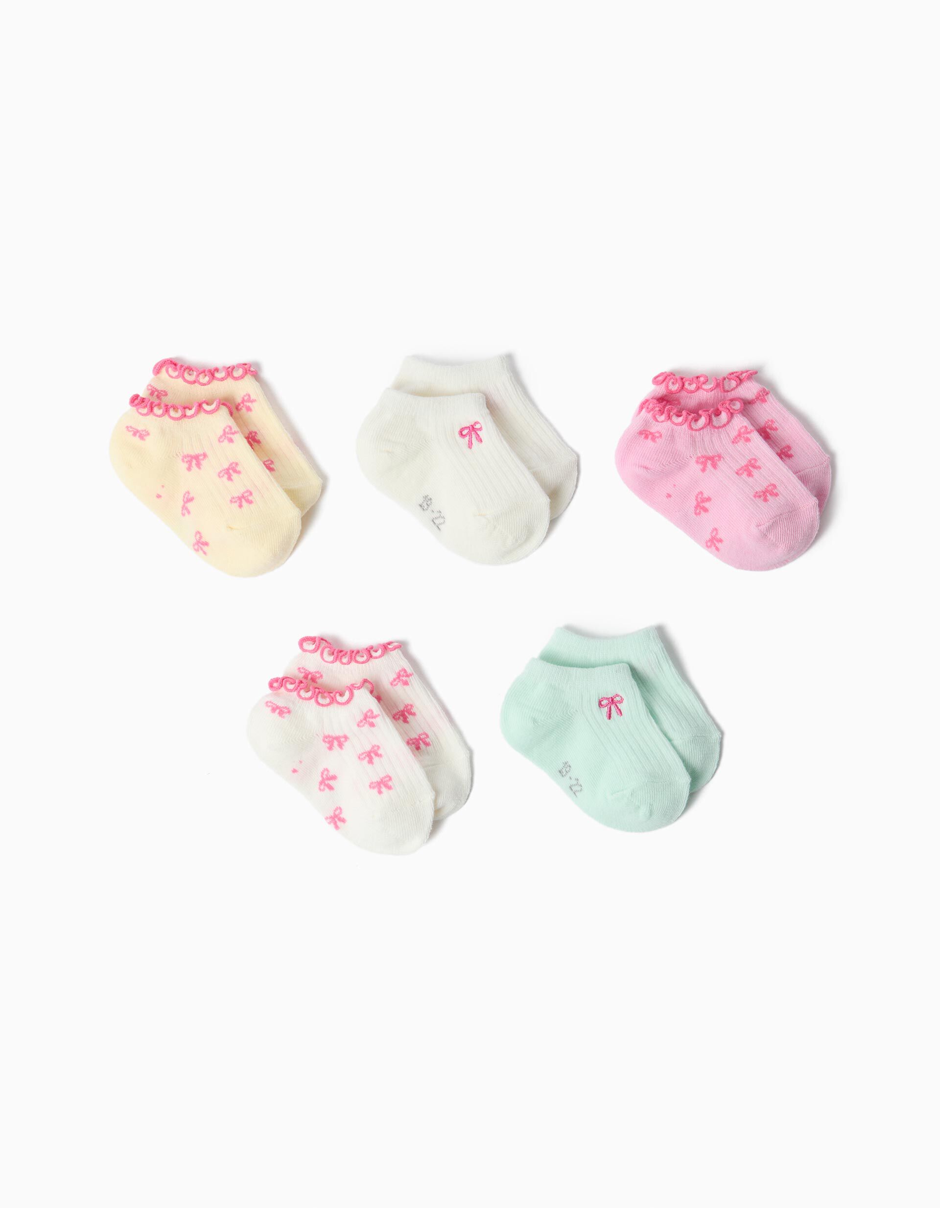 Comprar Online Pack 5 Pares de Meias Tornozelo, Menina, Multicolor