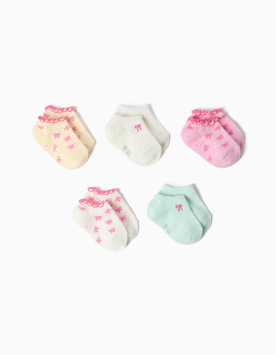 Comprar Online Pack 5 Pares de Meias Tornozelo, Menina, Multicolor