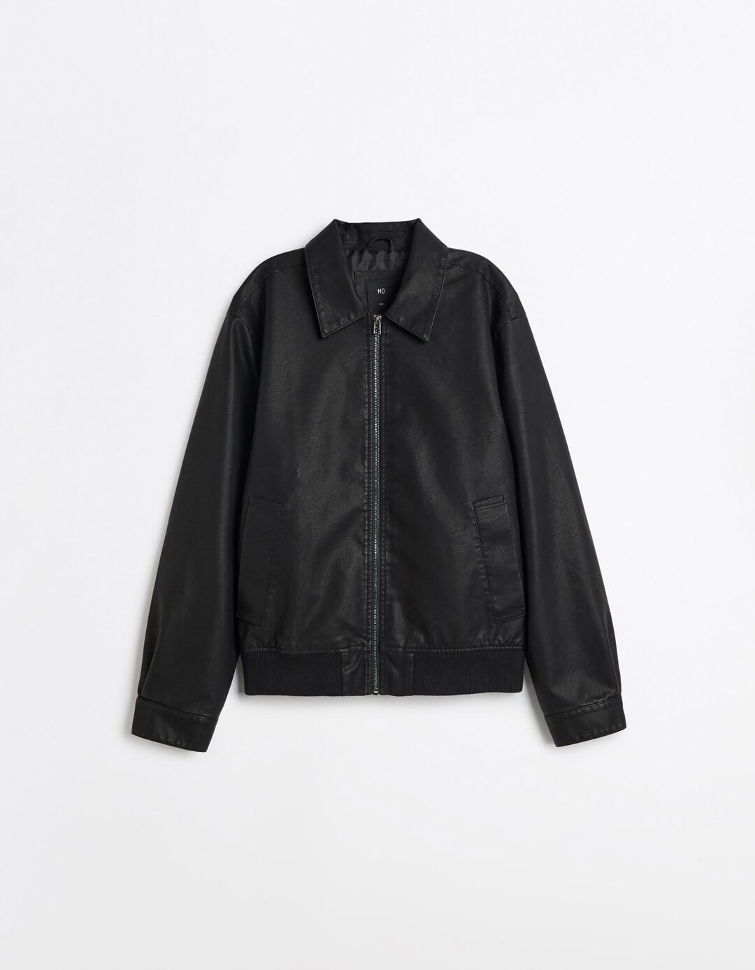 Casaco Bomber De Couro, Homem, Preto