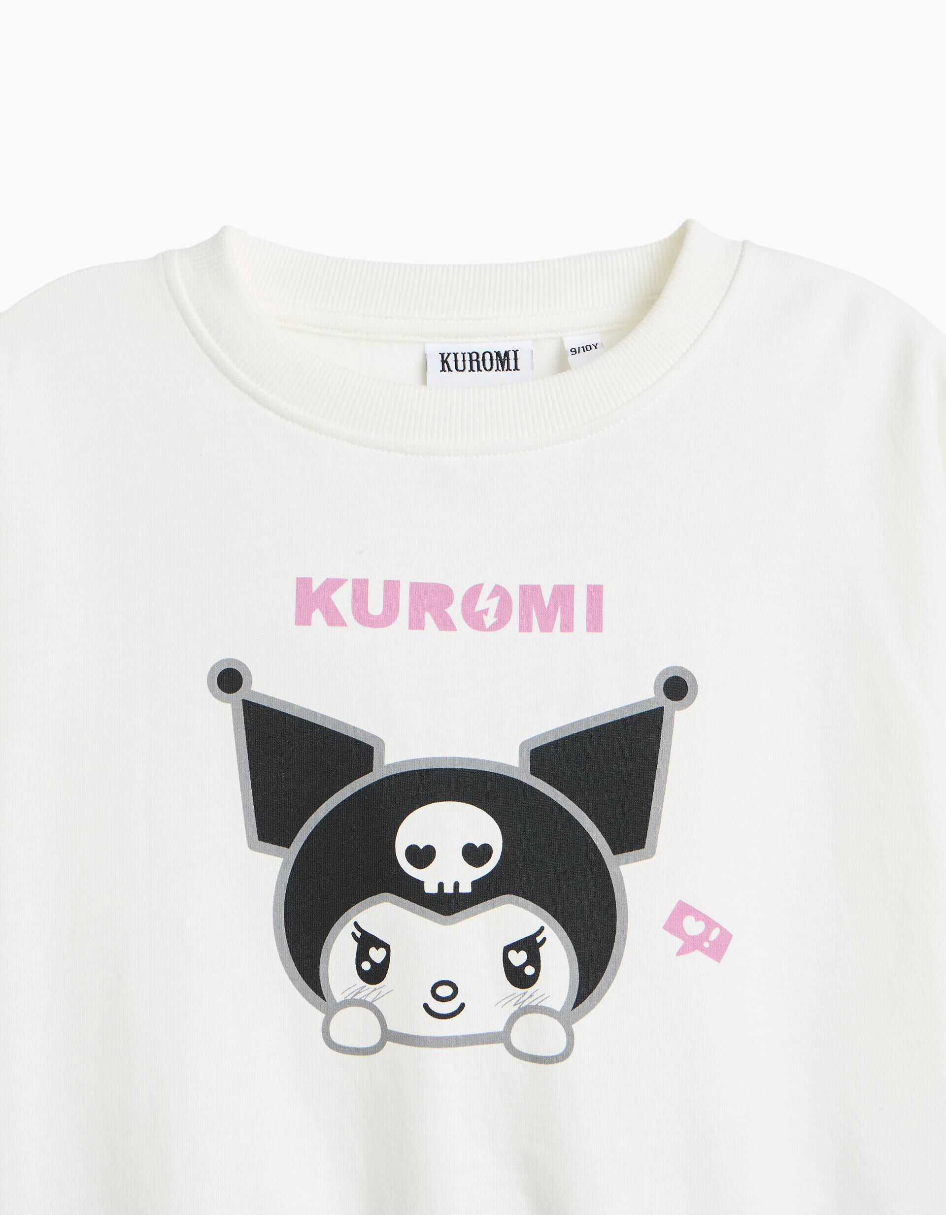 Comprar Online Sweatshirt Cardada 'Kuromi', Menina, Branco