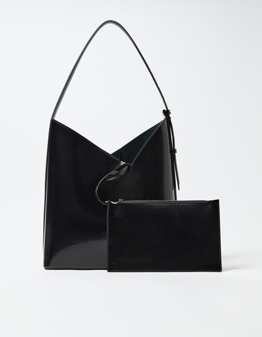 Comprar Online Mala Tiracolo Assimétrica, Mulher, Preto 