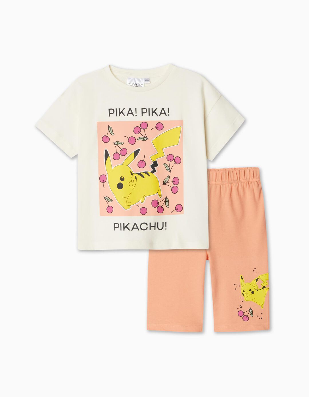 Conjunto T-shirt + Calções 'Pokémon', Menina, Multicor