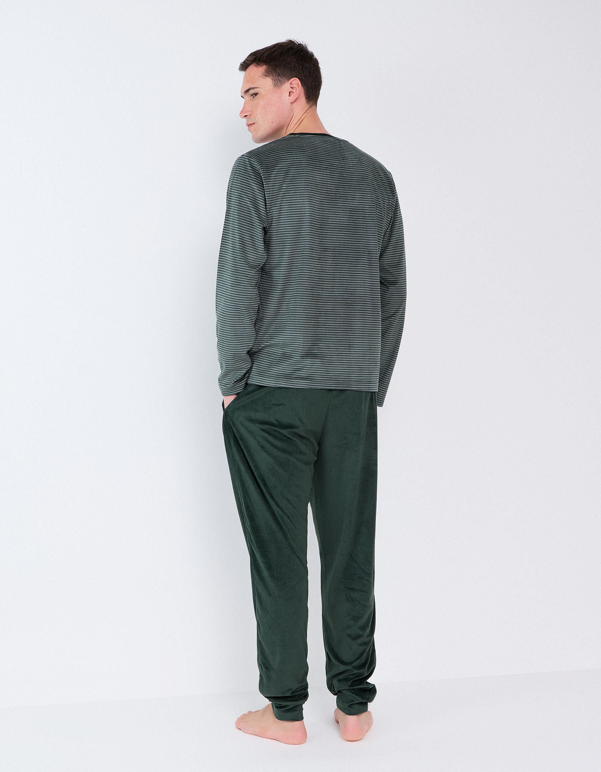 Comprar Online Pijama &Agrave;s Riscas, Homem, Verde Escuro