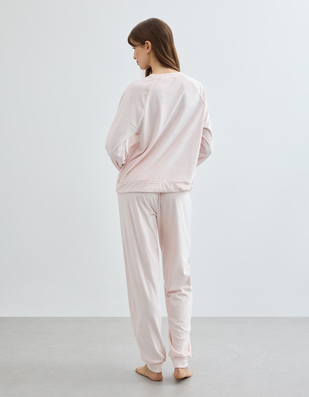 Pijama Veludo, Mulher, Rosa Claro