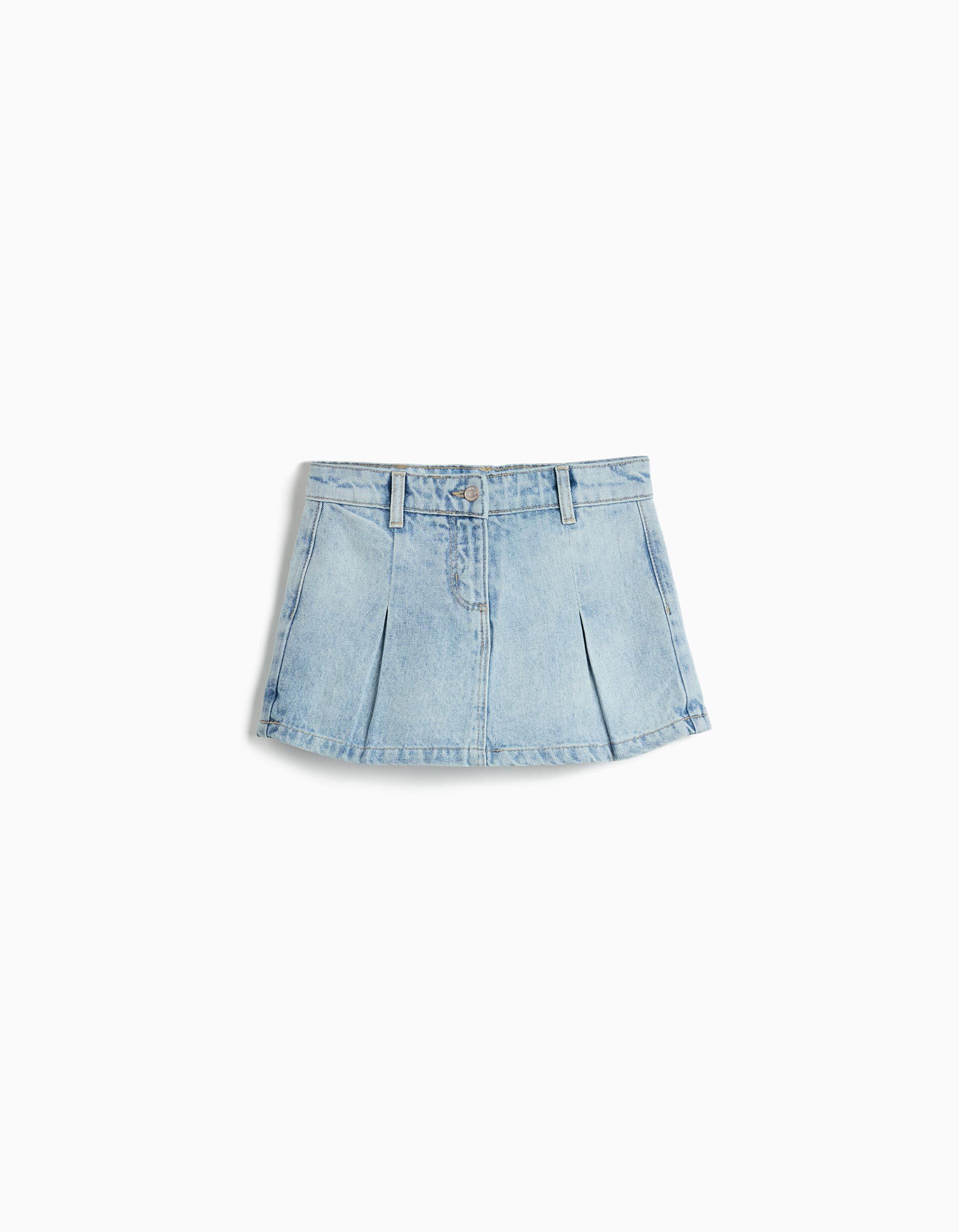 Comprar Online Saia-cal&ccedil;&atilde;o de Ganga, Menina, Azul Claro