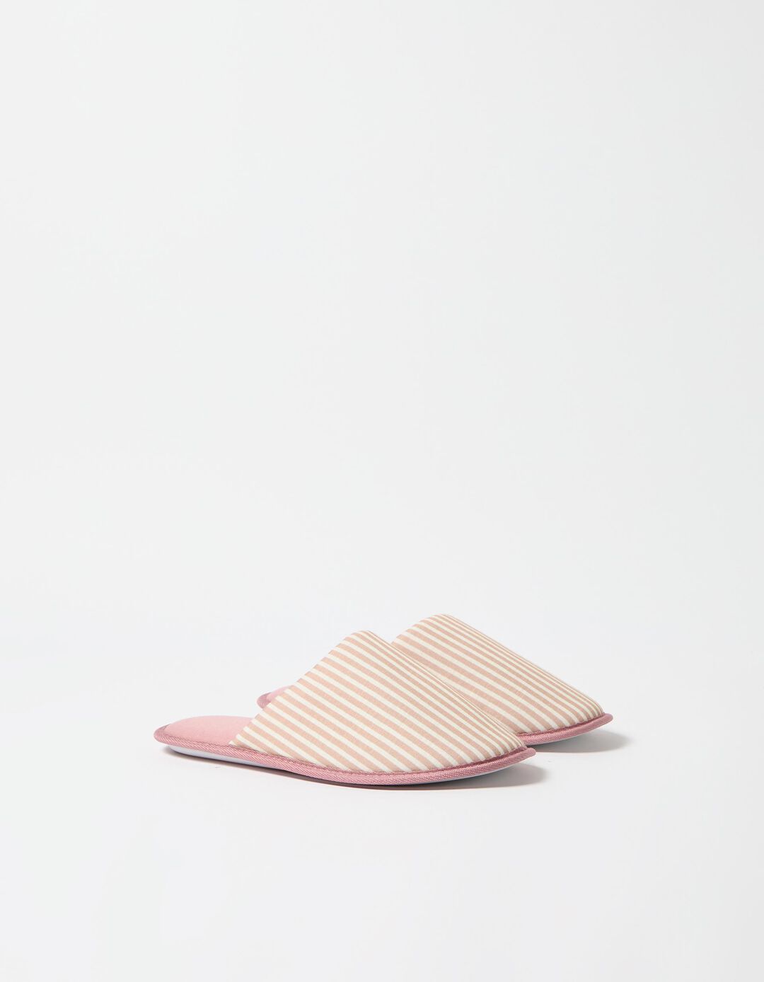 Chinelos de Quarto Riscas, Mulher, Rosa Claro