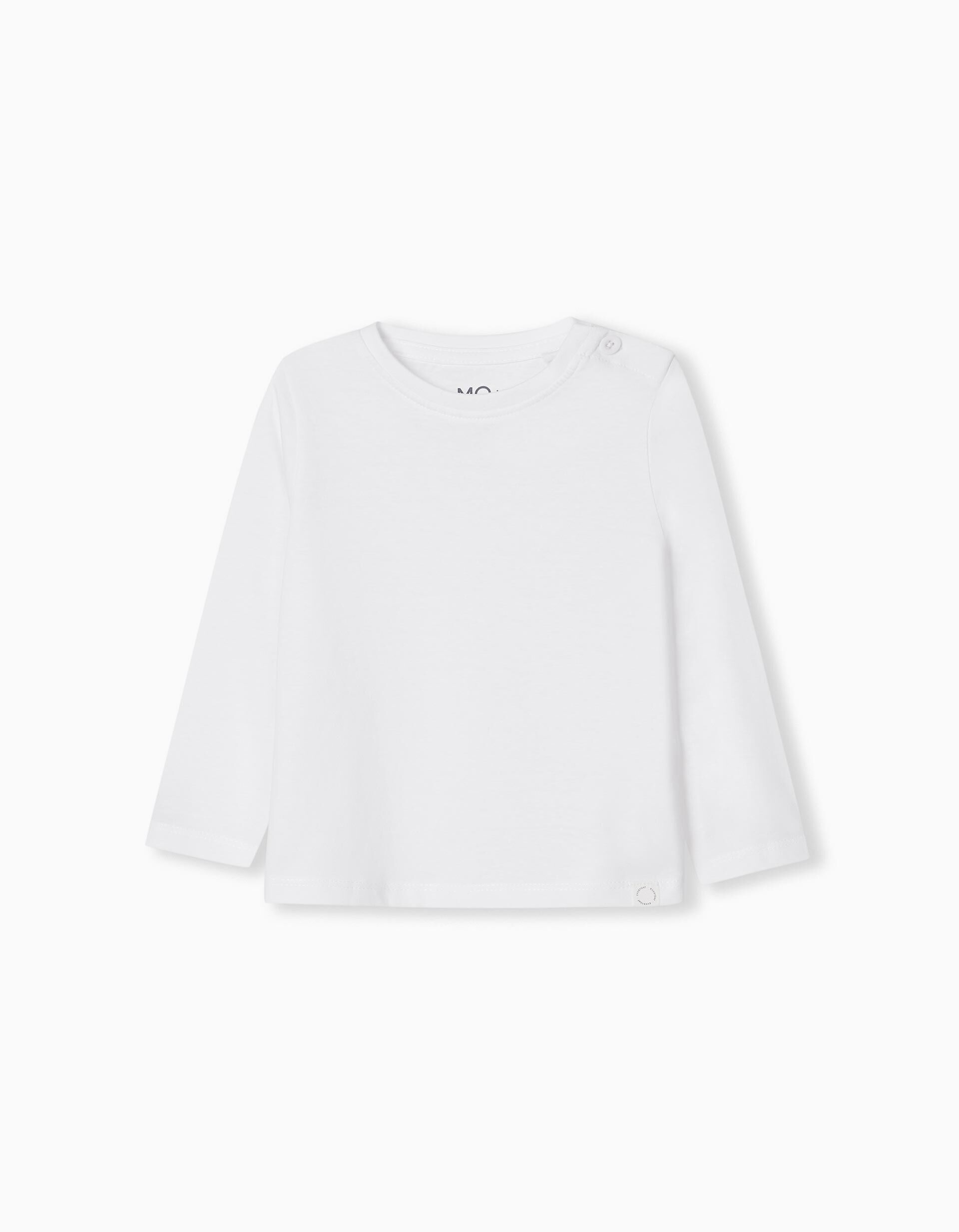Comprar Online T-shirt de Manga Comprida, Beb&eacute; Menina, Branco