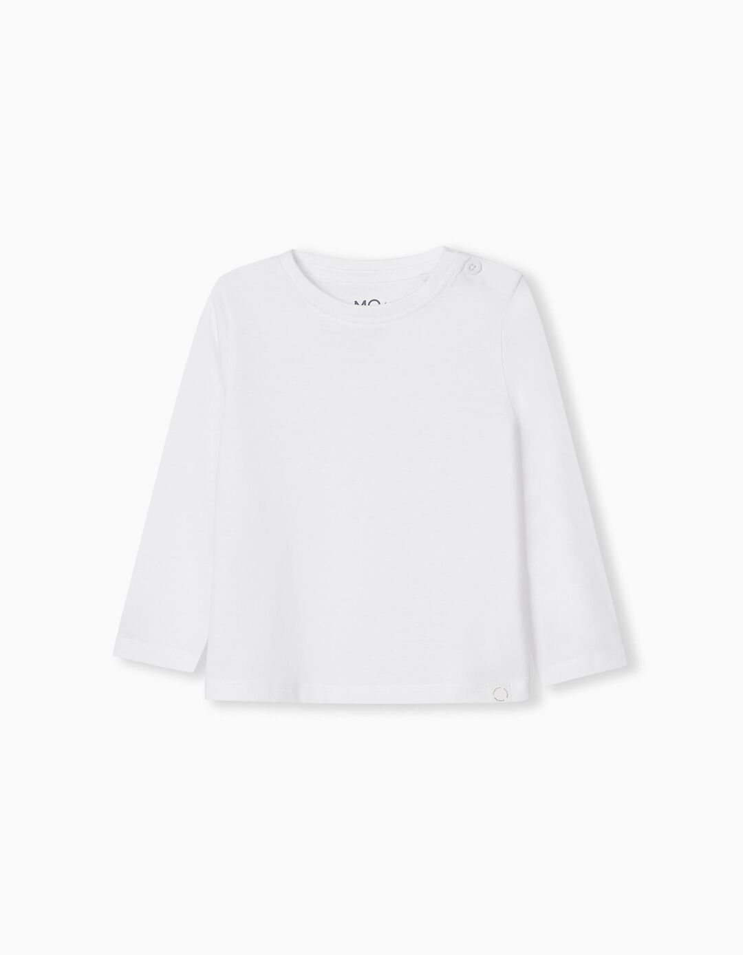 T-shirt de Manga Comprida, Beb&eacute; Menina, Branco