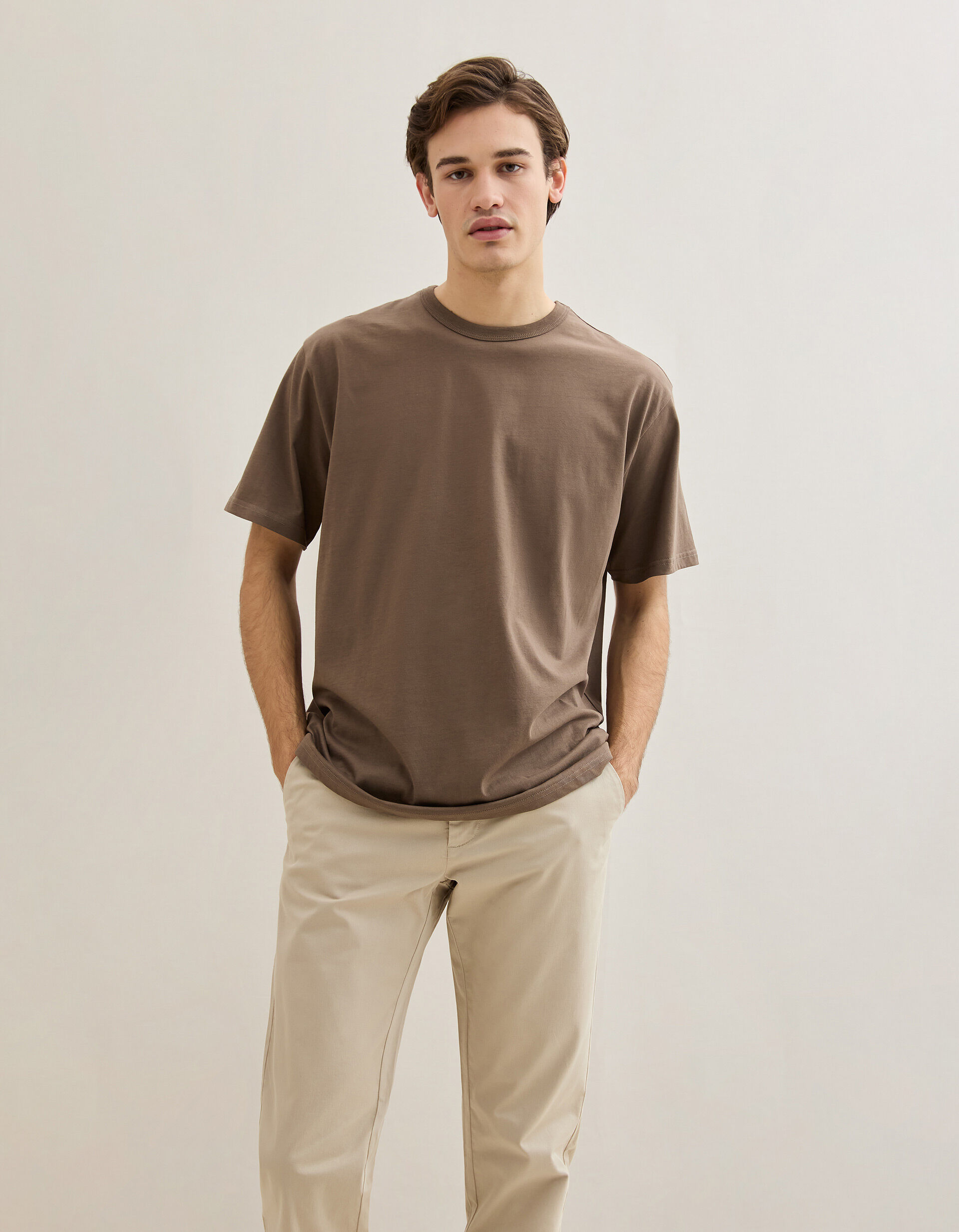 Comprar Online T-shirt Heavy Jersey, Homem, Castanho