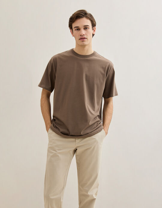 Comprar Online T-shirt Heavy Jersey, Homem, Castanho