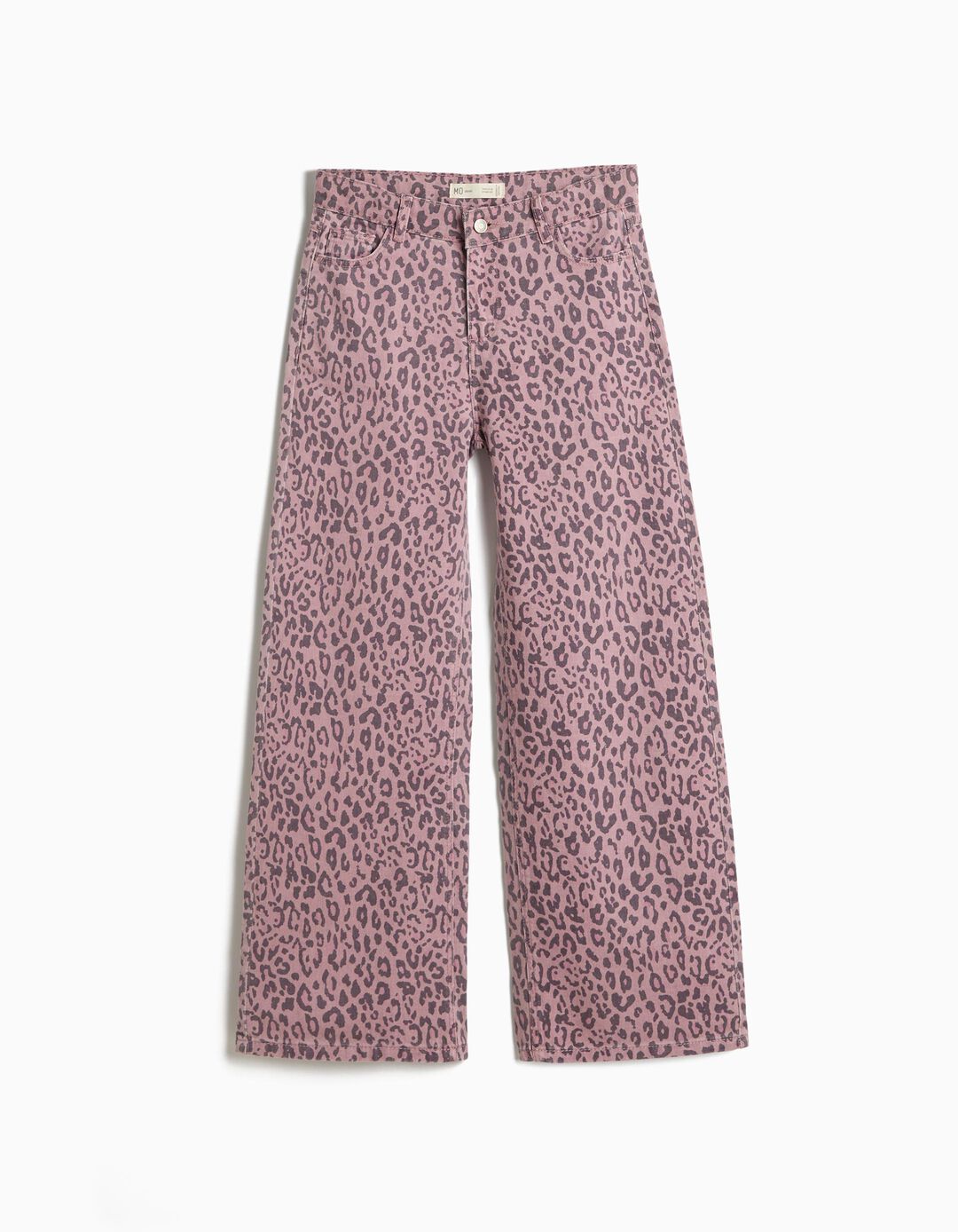Cal&ccedil;as Wide Leg Animal Print, Menina, Malva