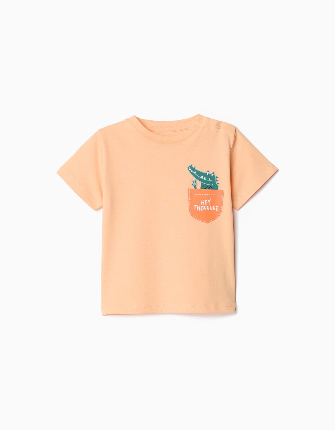 T-shirt Estampado, Bebé Menino, Laranja Claro