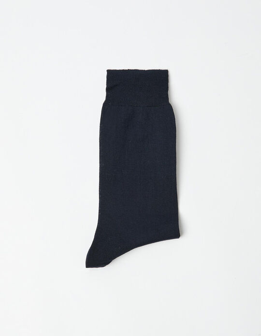 Comprar Online Meias 100% Algod&atilde;o, Homem, Azul Escuro