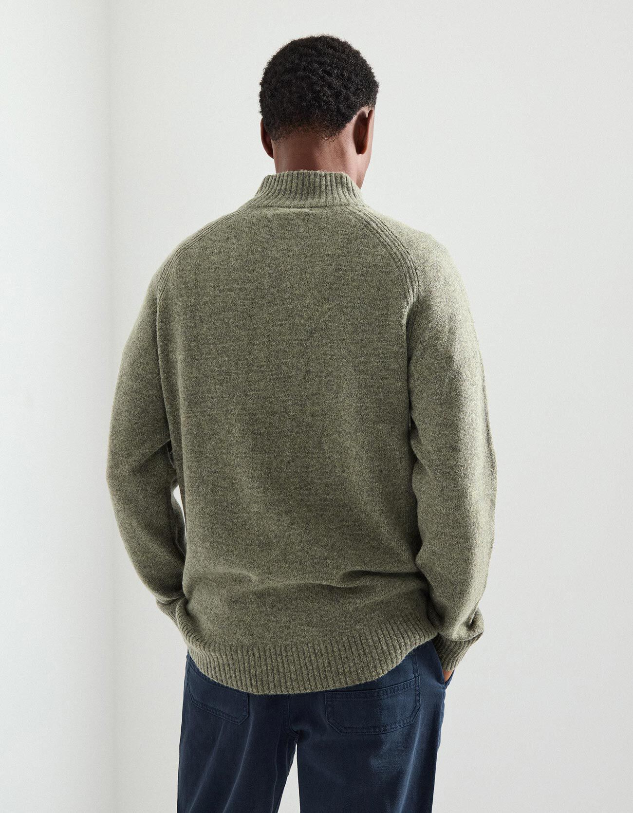 Comprar Online Camisola com L&atilde; com Fecho, Homem, Verde