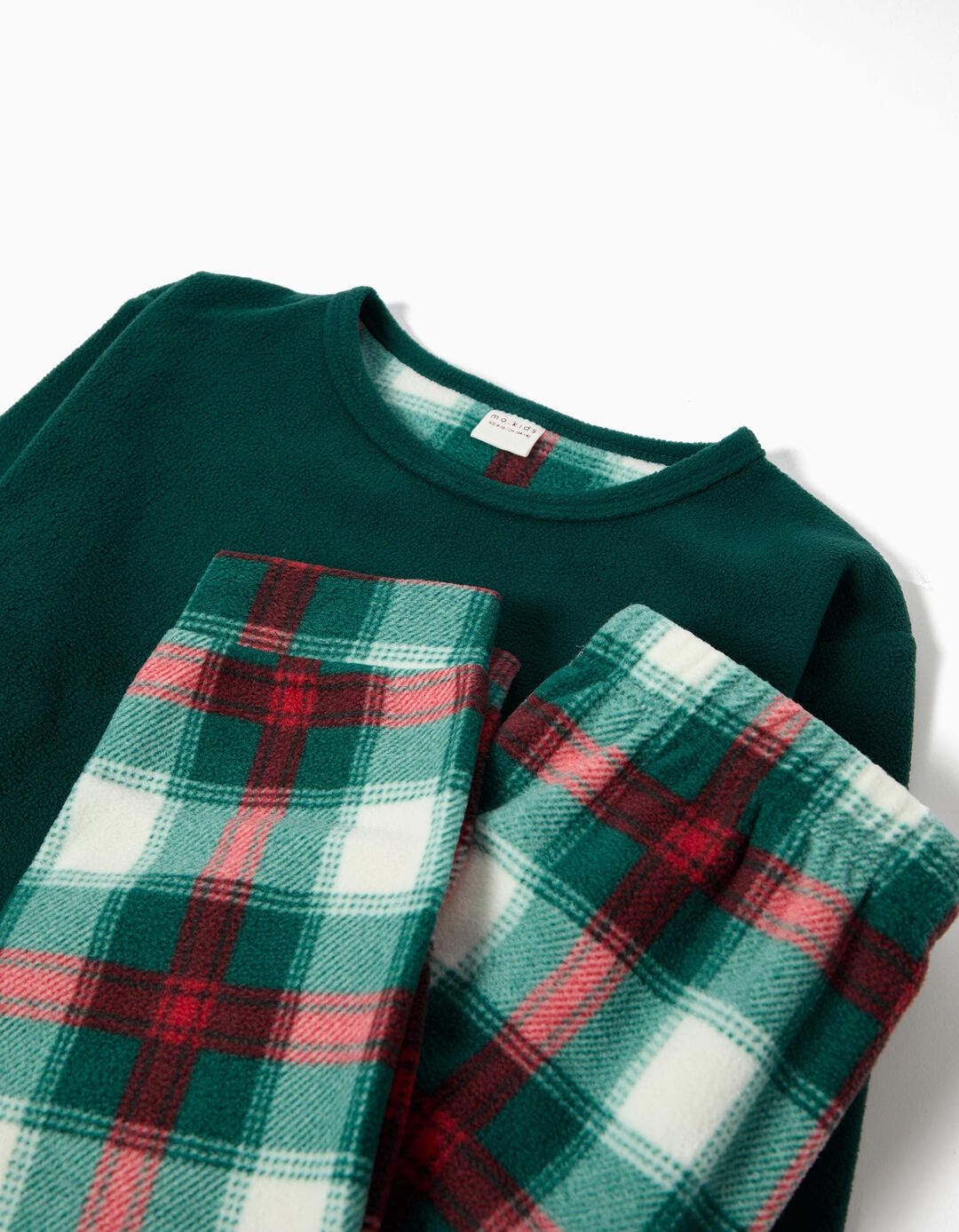 Pijama Polar de Natal, Menina, Verde Escuro