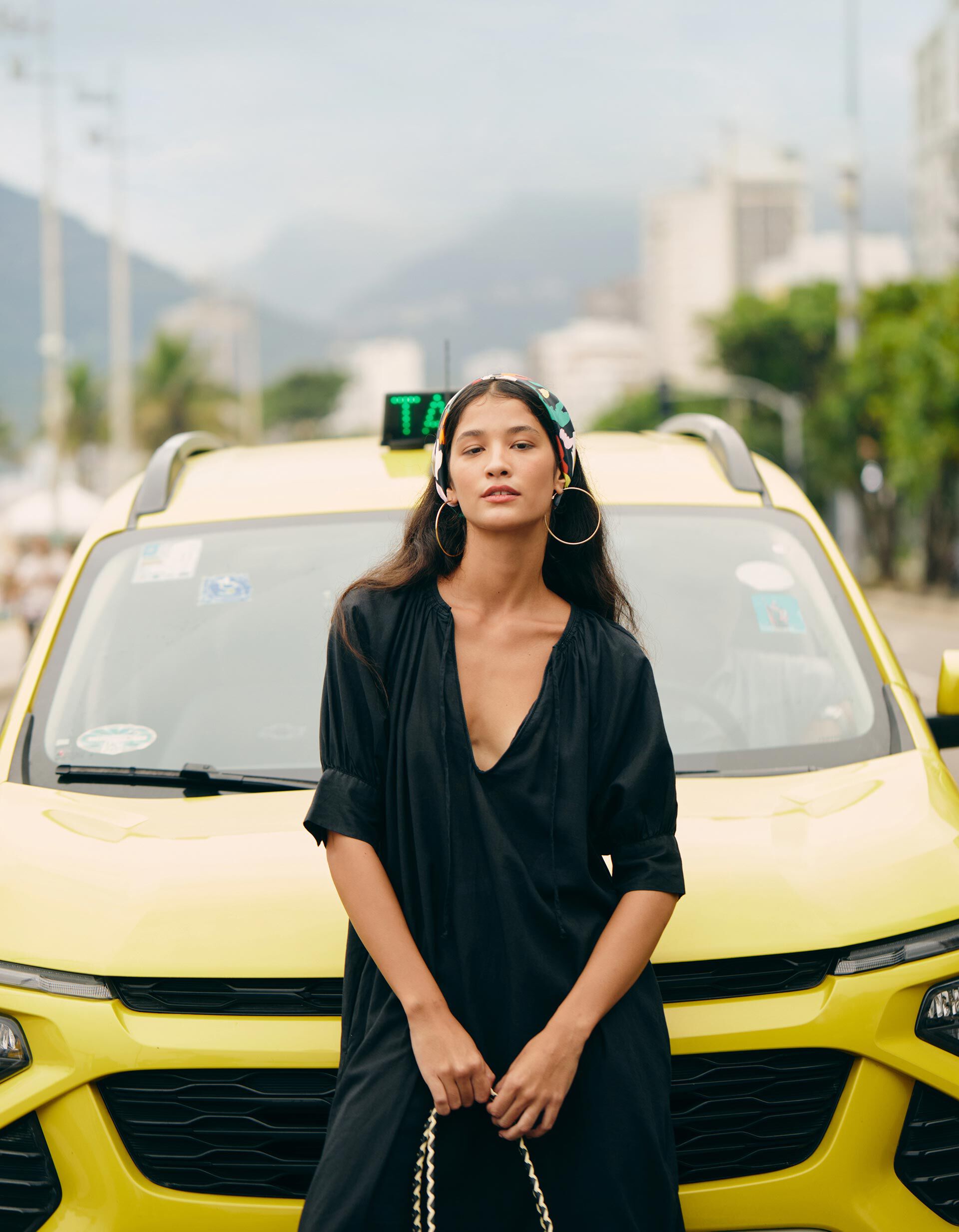 Comprar Online Vestido com Linho, Mulher, Preto