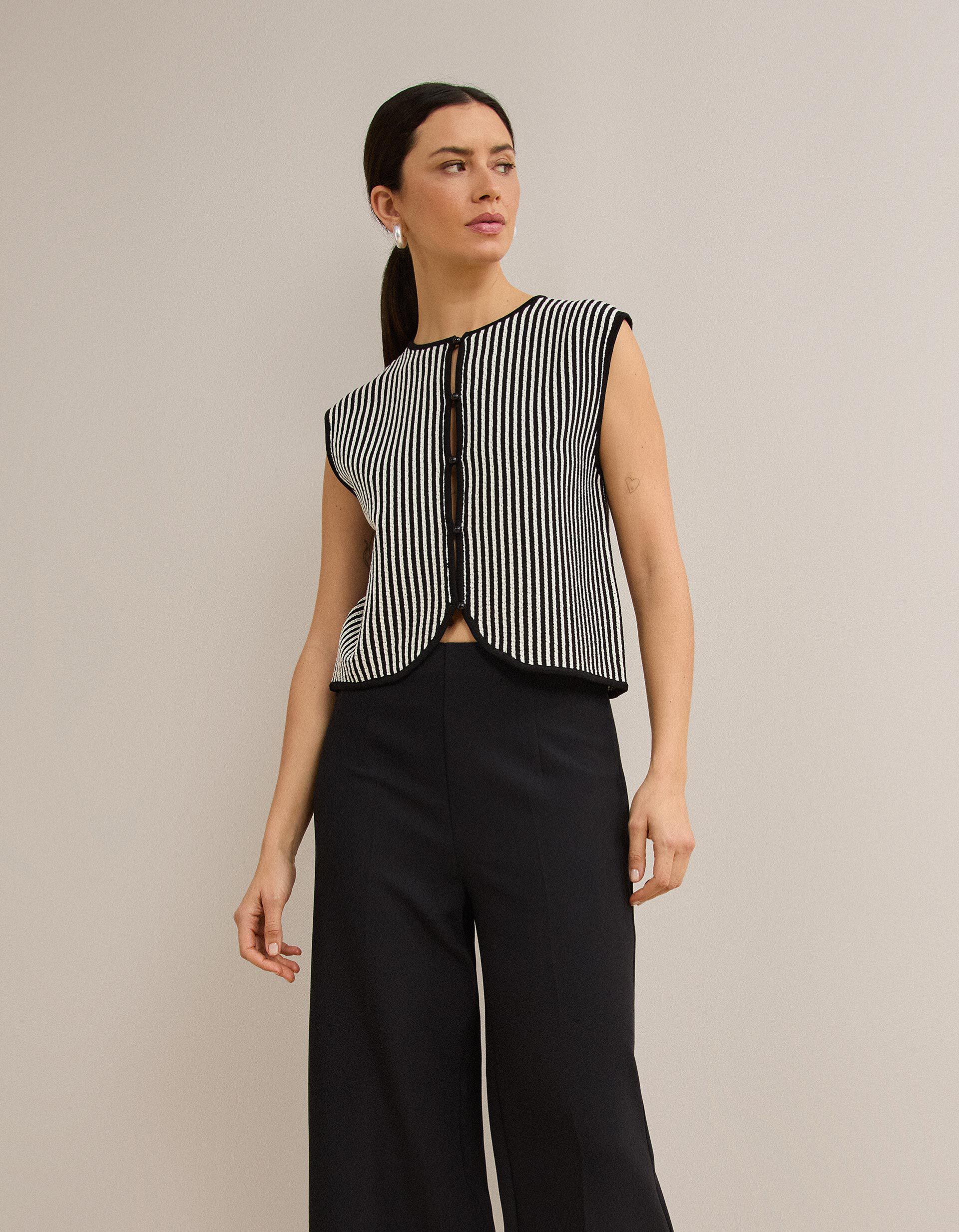 Comprar Online Colete Tricotado, Mulher, Bege Claro