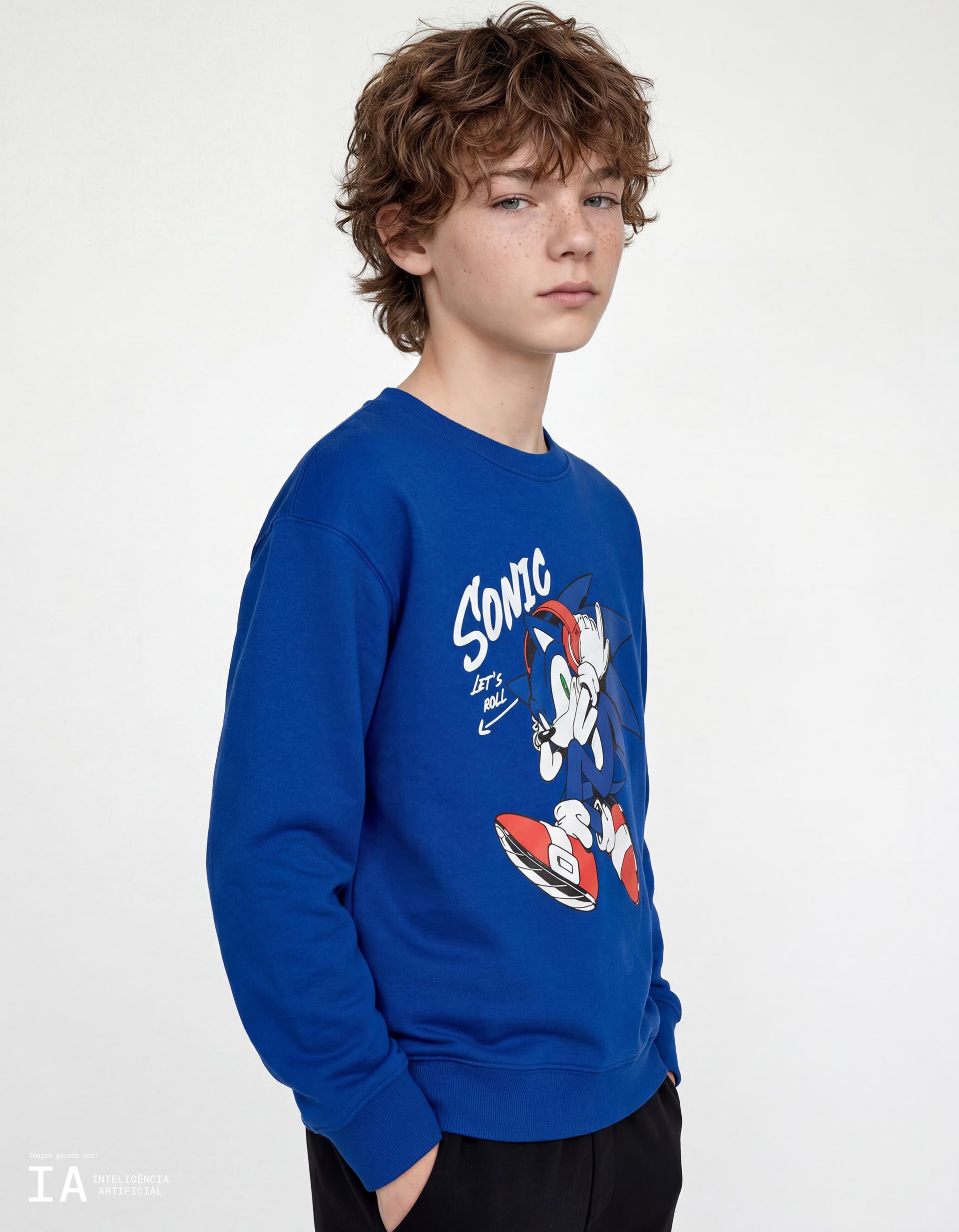 Comprar Online Sweatshirt 'Sonic', Menino, Azul