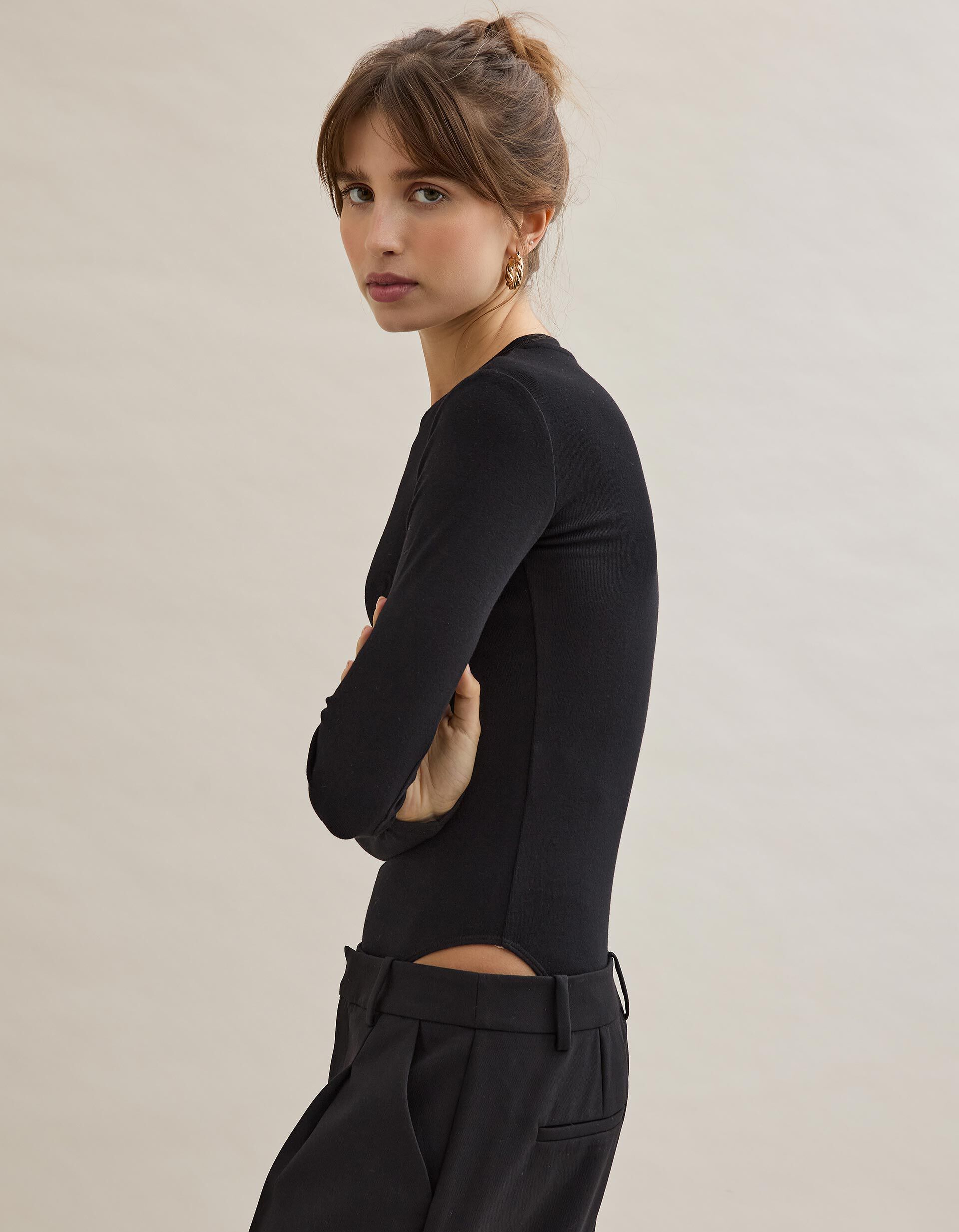 Comprar Online Body de Manga Comprida, Mulher, Preto