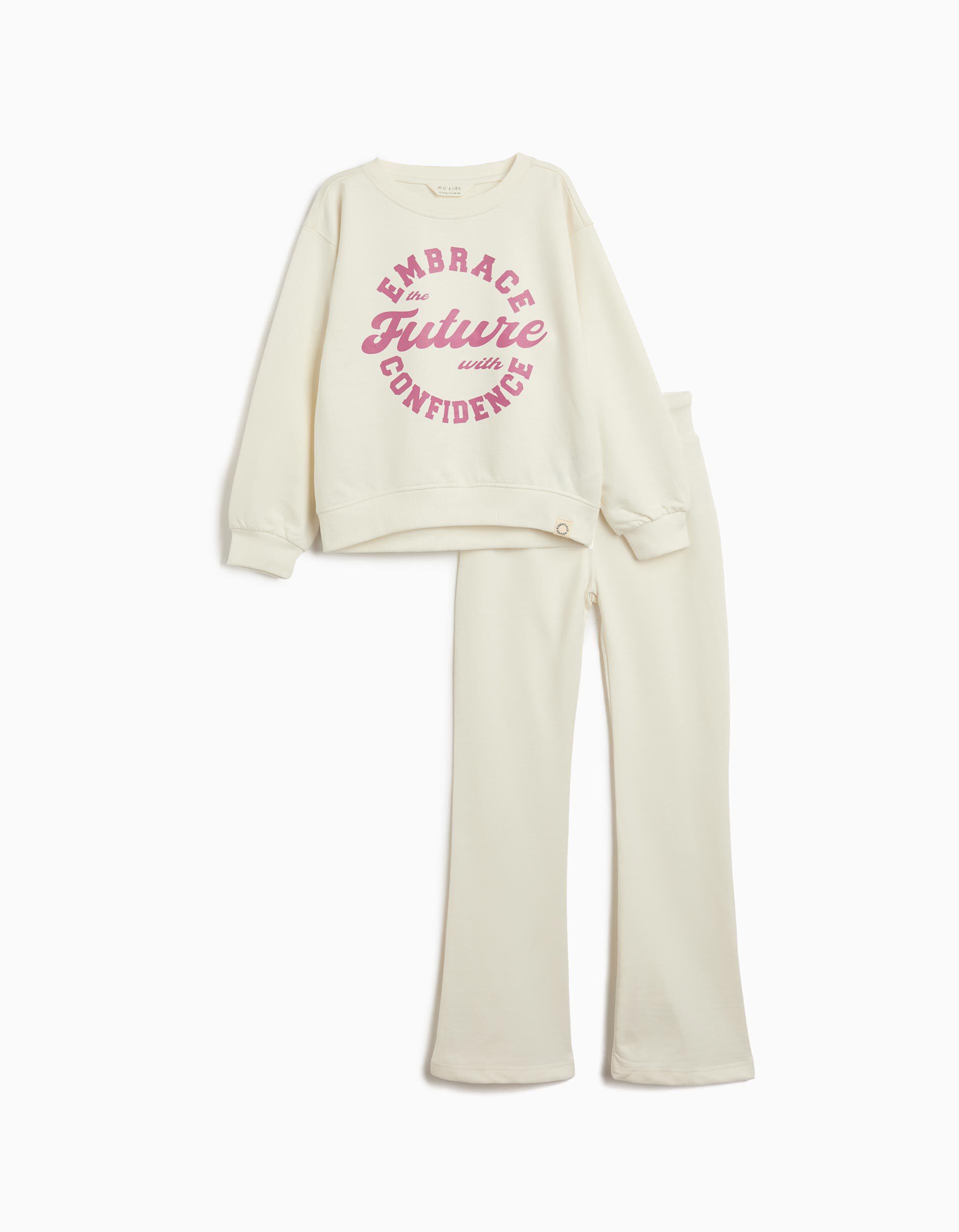 Comprar Online Conjunto de Jogging Felpa, Menina, Branco