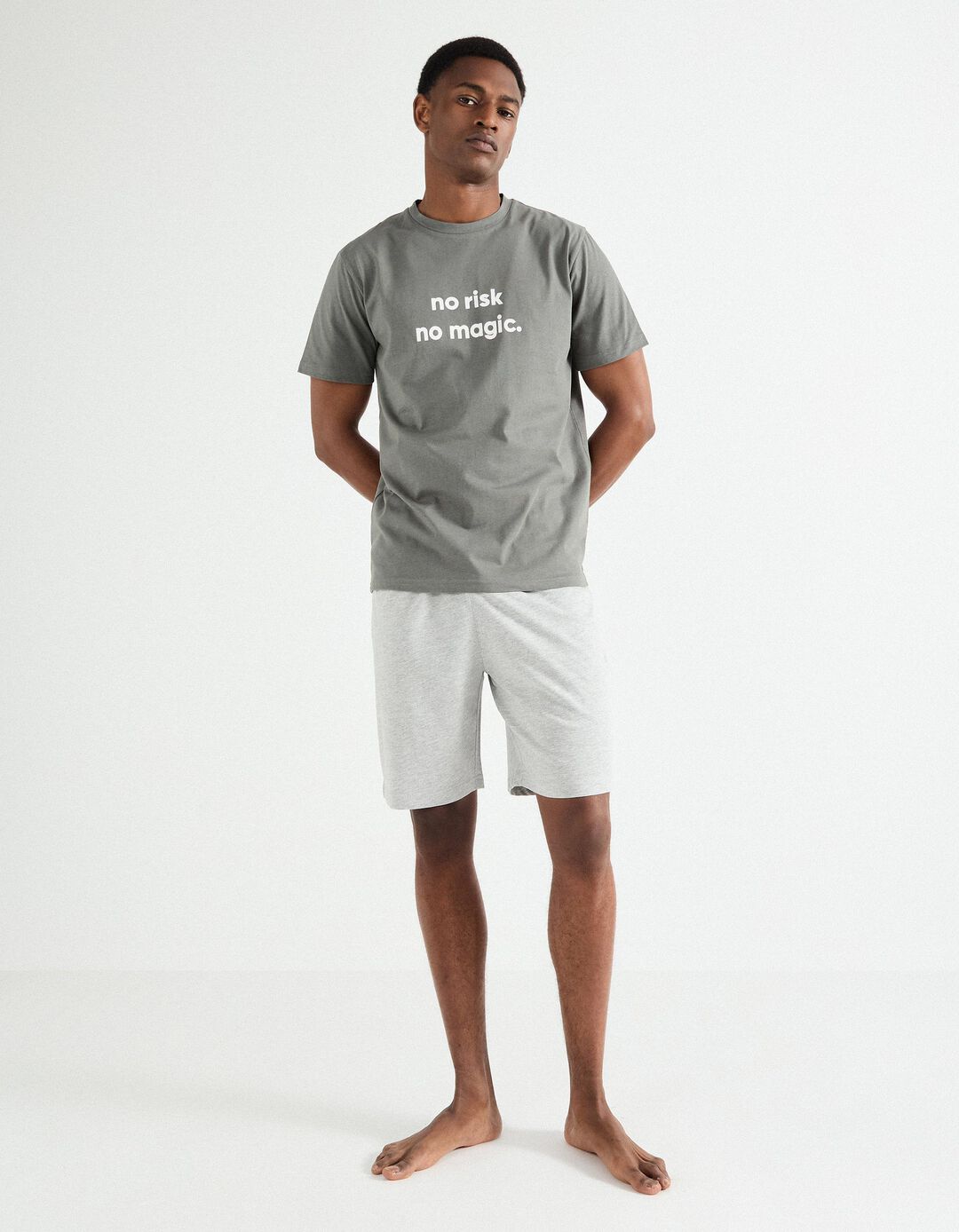 Pijama Jersey, Homem, Cinzento Escuro 
